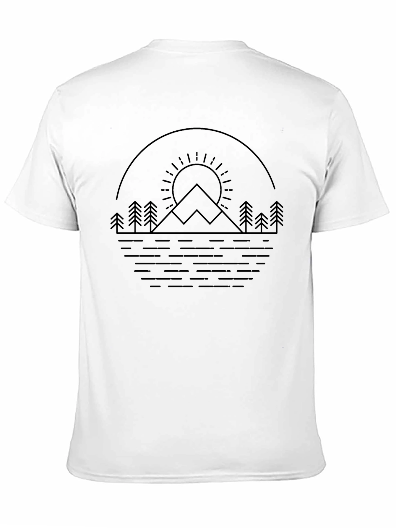 Minimalist Mountain Scene T-Shirt