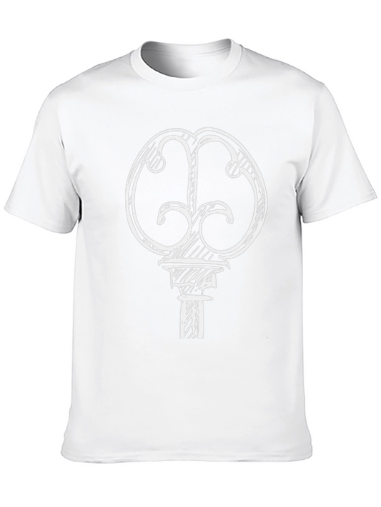 Abstract Key Graphic T-Shirt - Black
