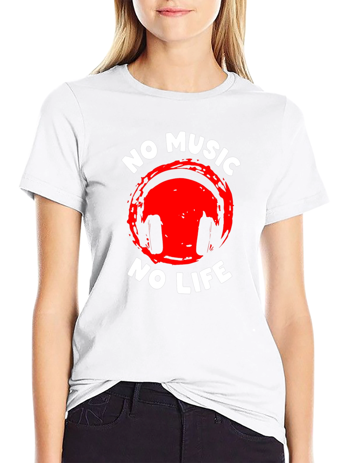 No Music No Life Graphic Tee - Premium Cotton