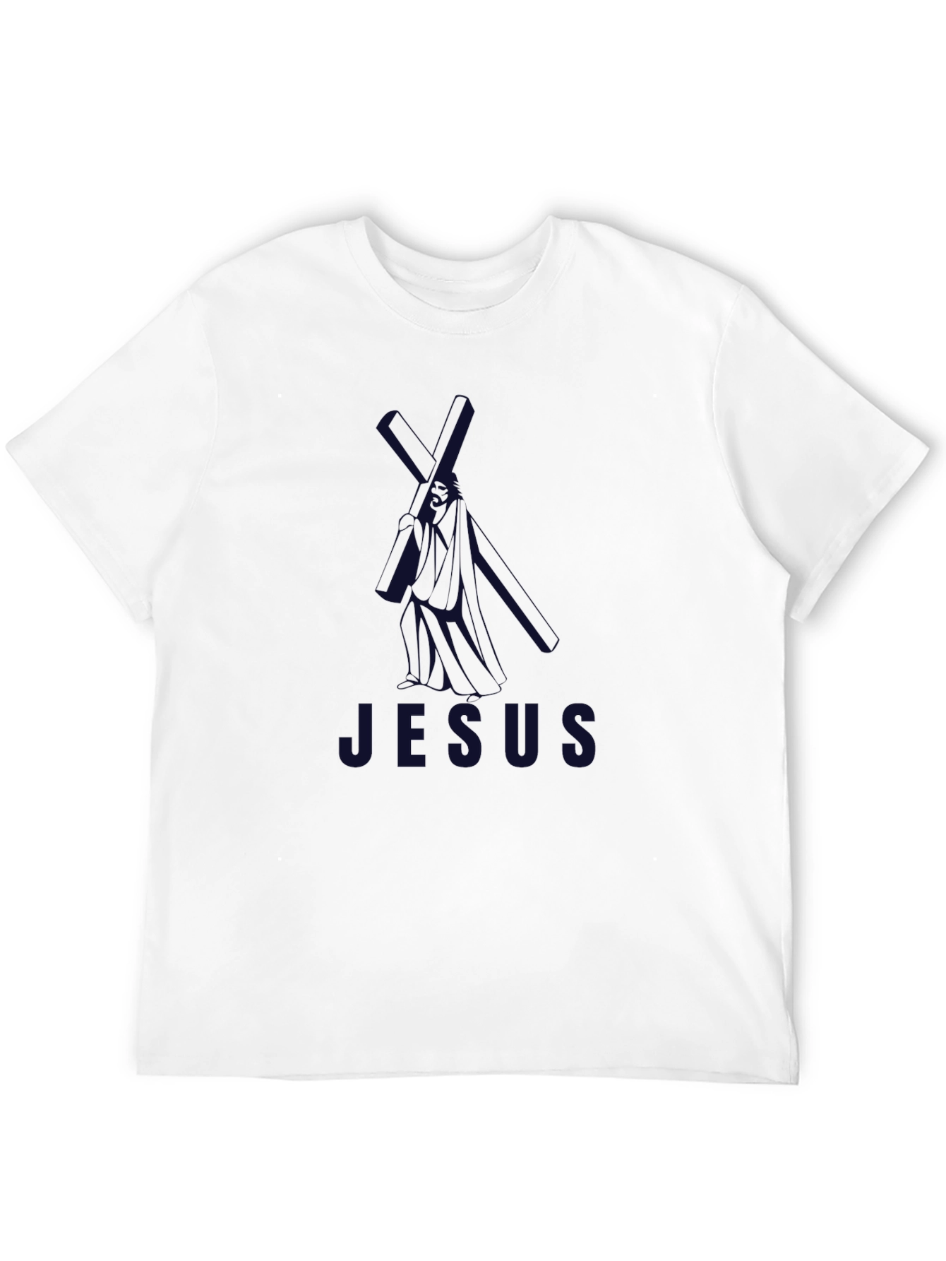Jesus Graphic Print Black T-Shirt