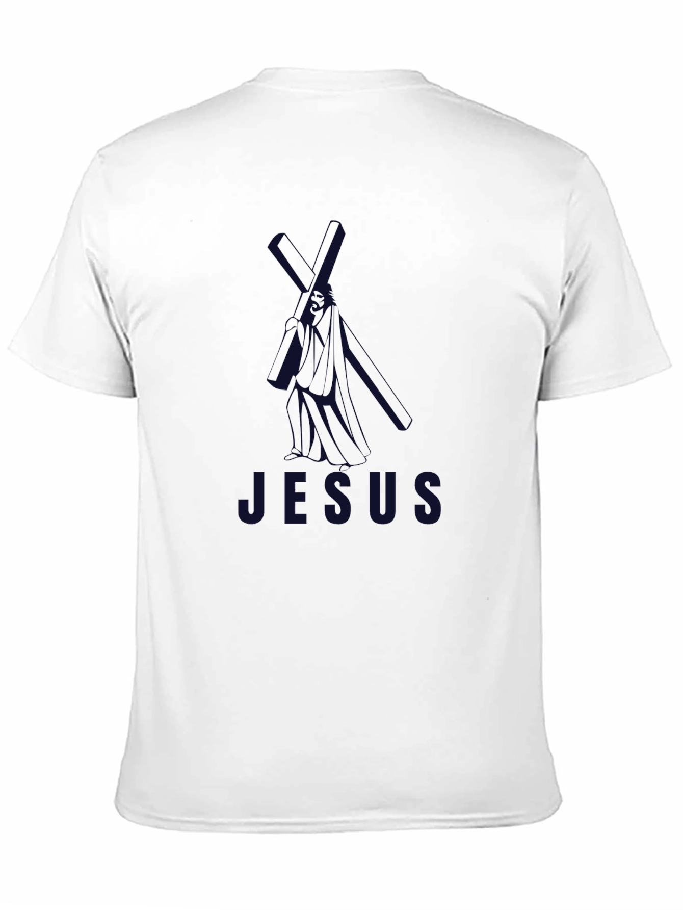 Jesus Graphic Print Black T-Shirt