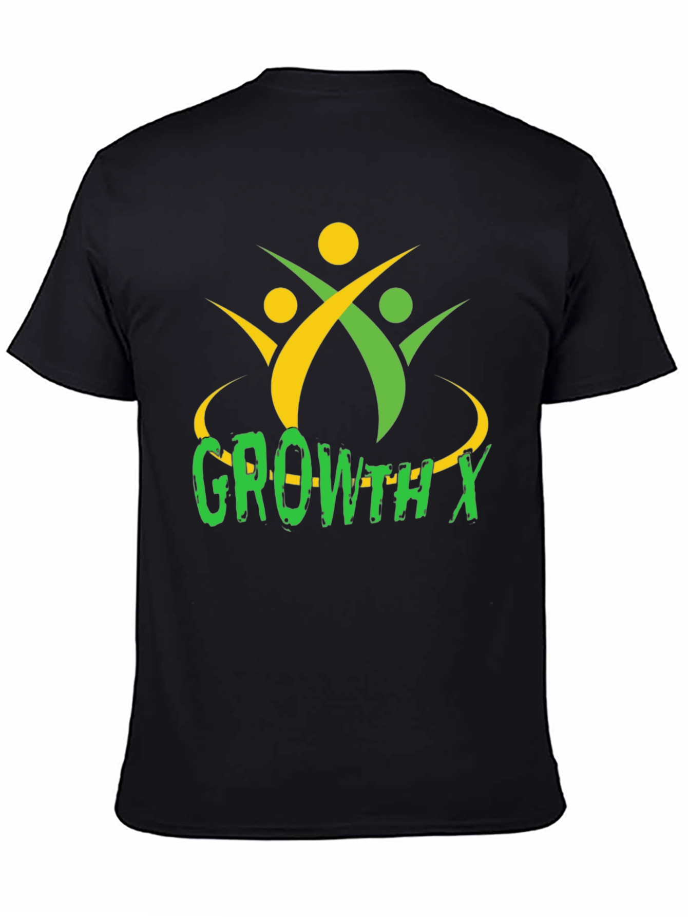 GrowthX Graphic Tee - Black Cotton T-Shirt