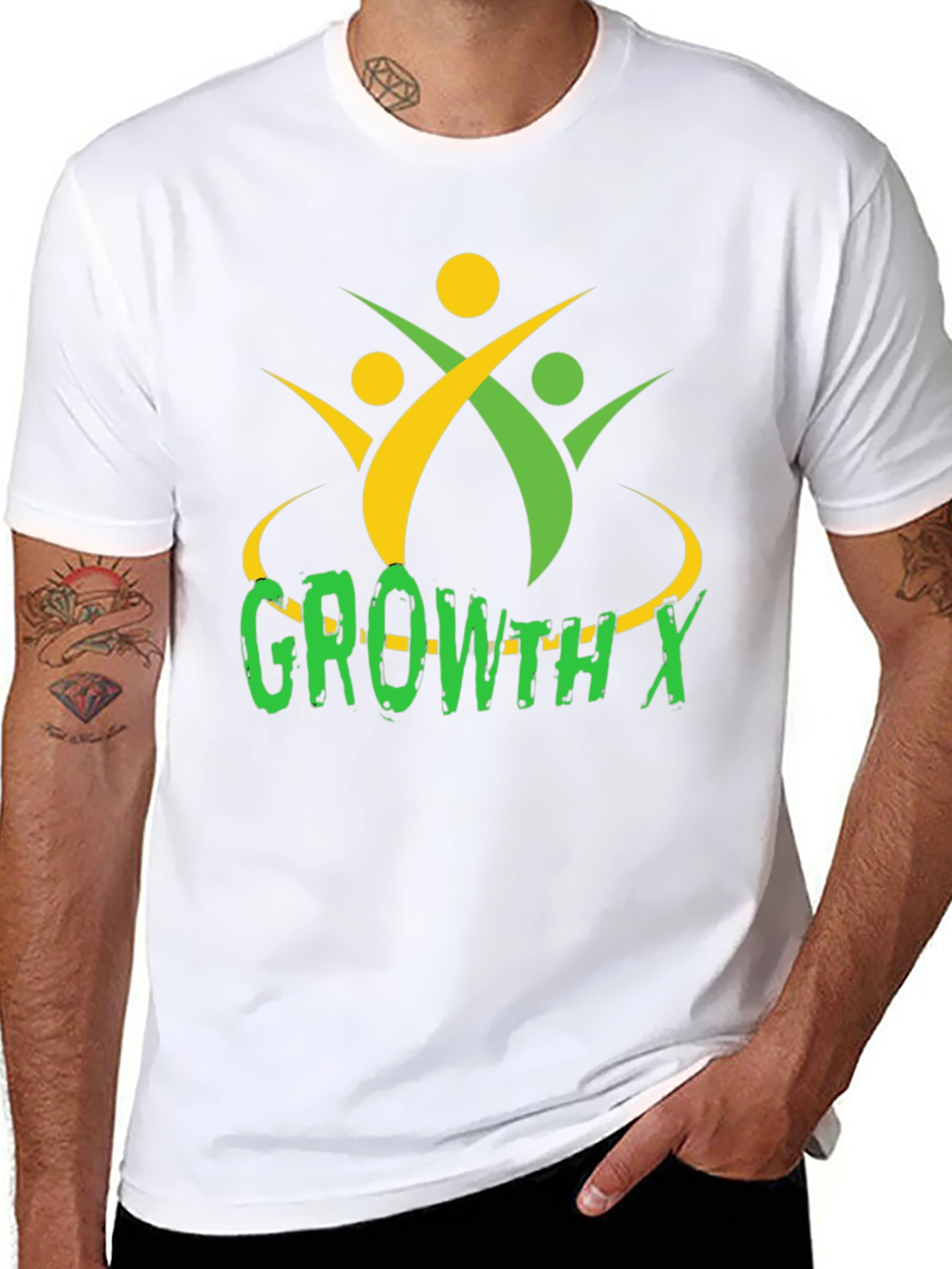 GrowthX Graphic Tee - Black Cotton T-Shirt
