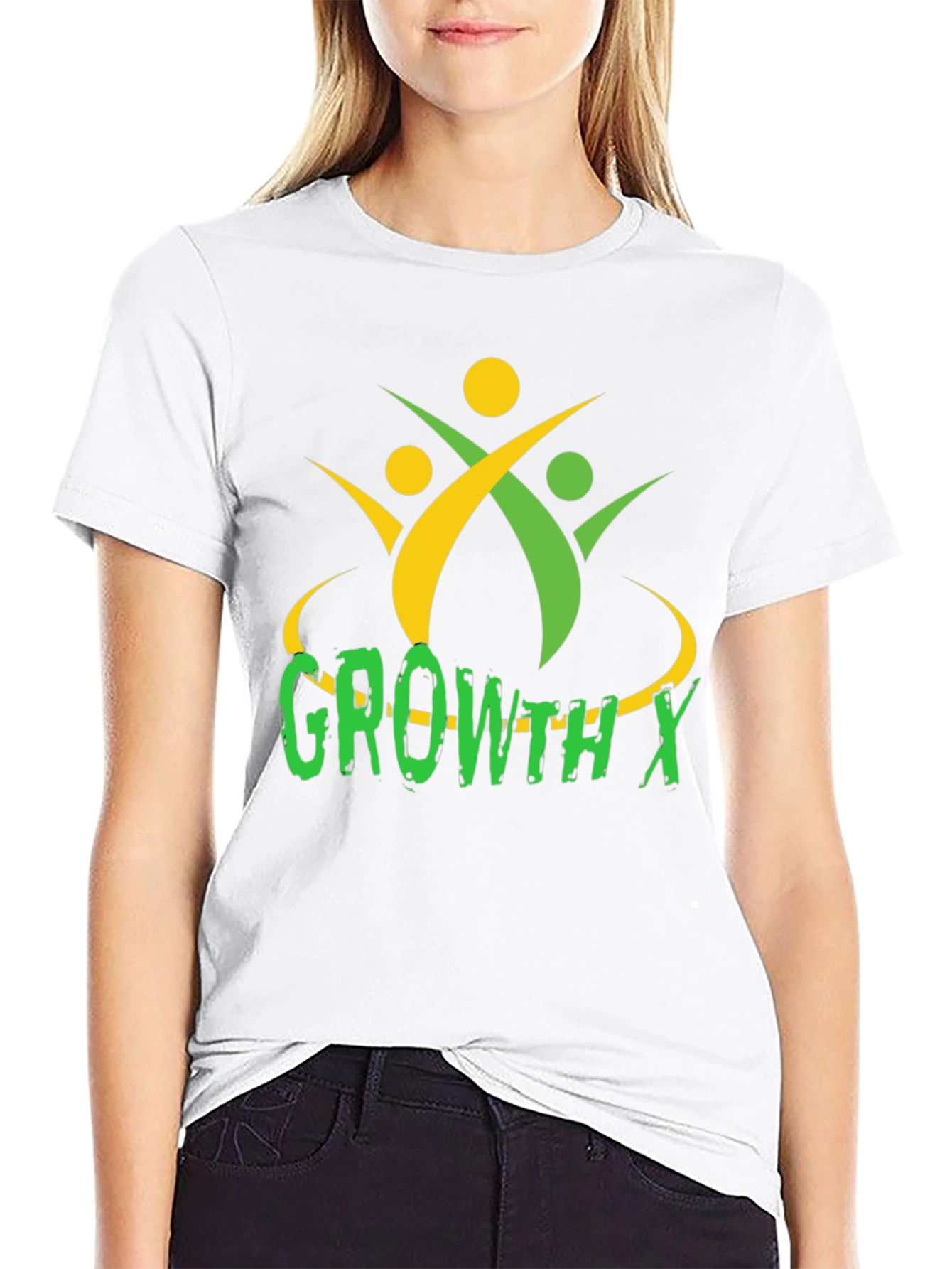 GrowthX Graphic Tee - Black Cotton T-Shirt