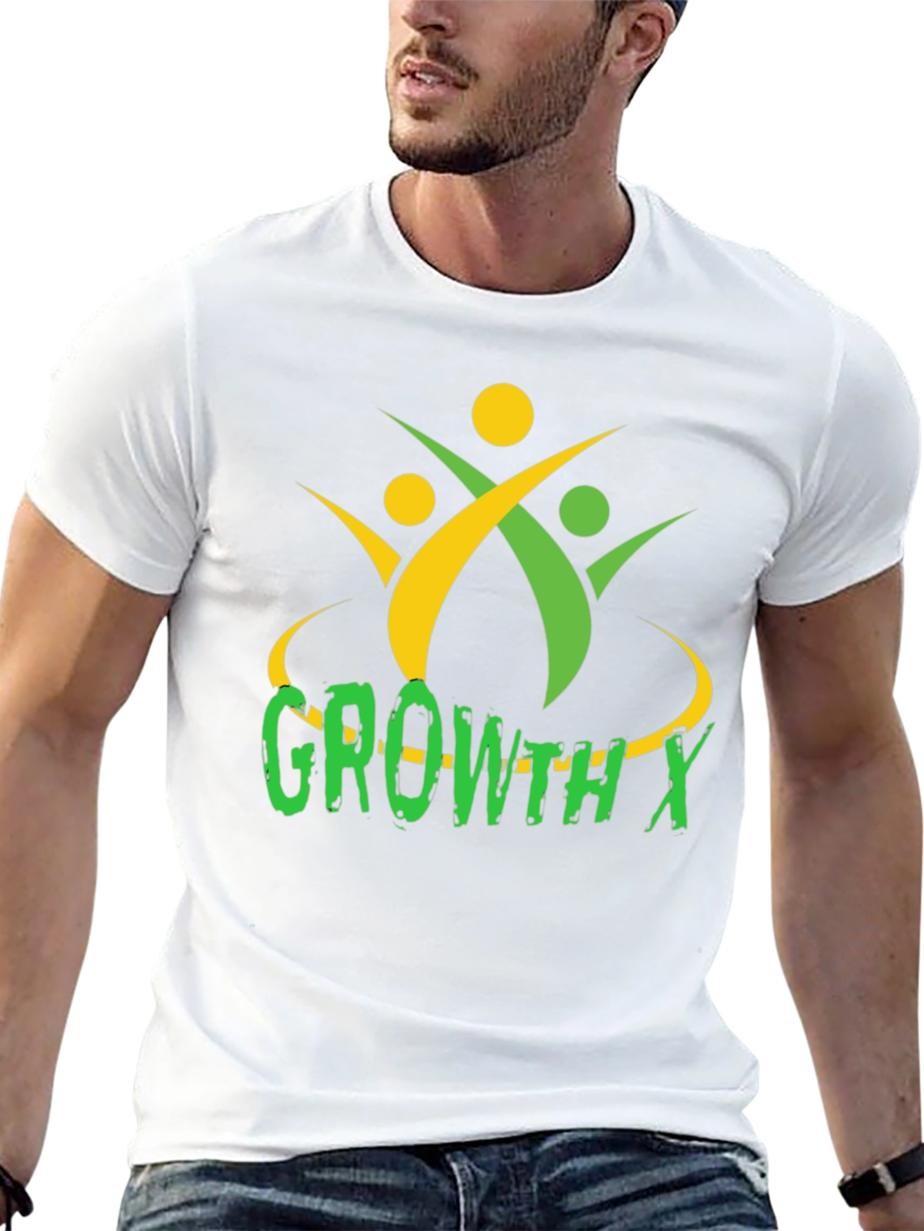 GrowthX Graphic Tee - Black Cotton T-Shirt