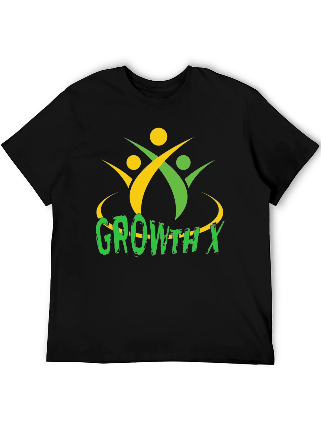 GrowthX Graphic Tee - Black Cotton T-Shirt