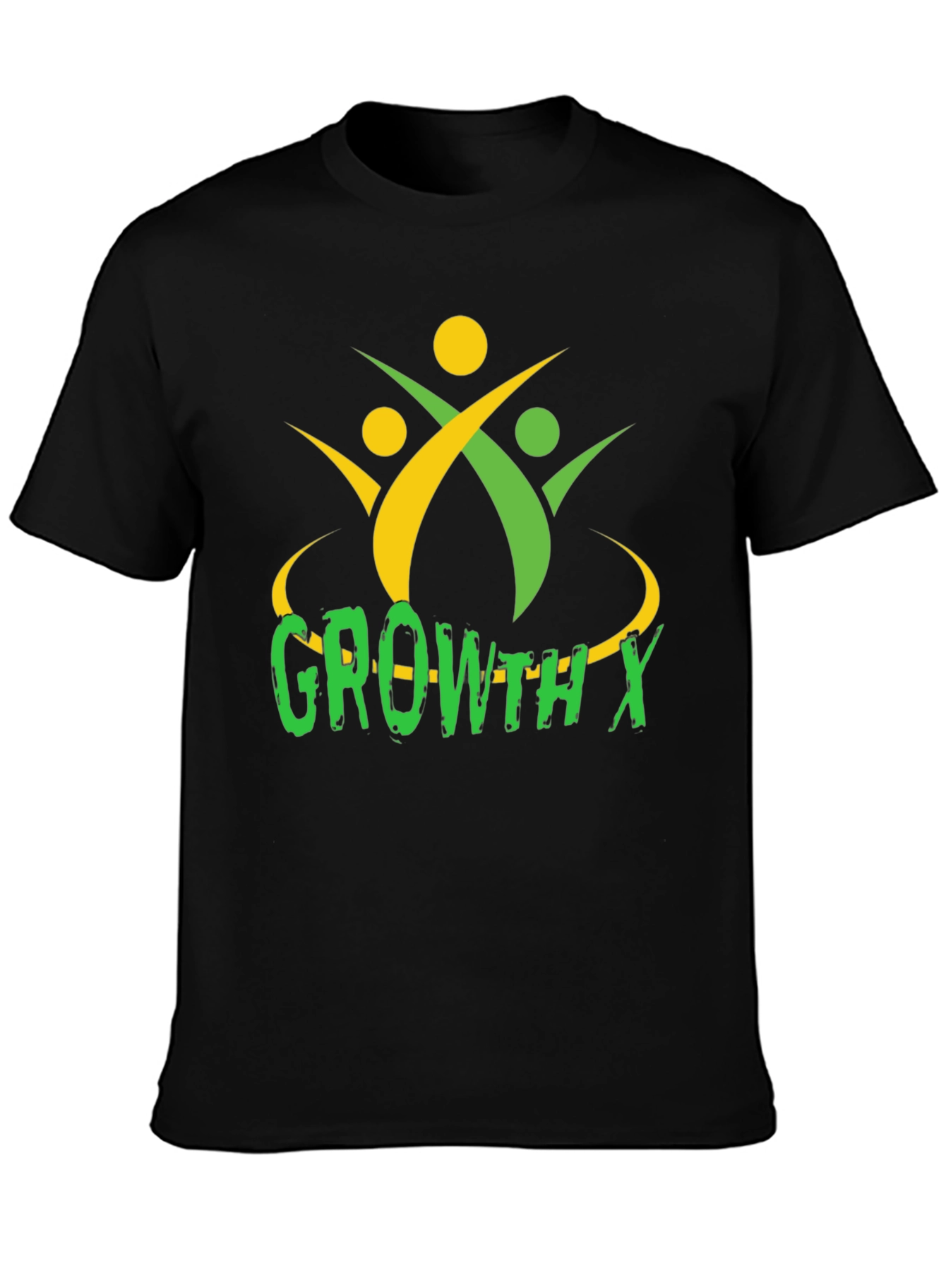 GrowthX Graphic Tee - Black Cotton T-Shirt