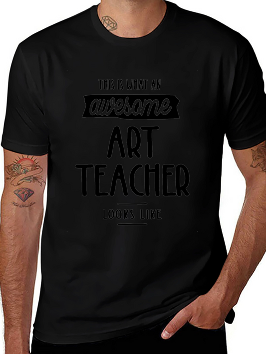 Awesome Art Teacher Black T-Shirt