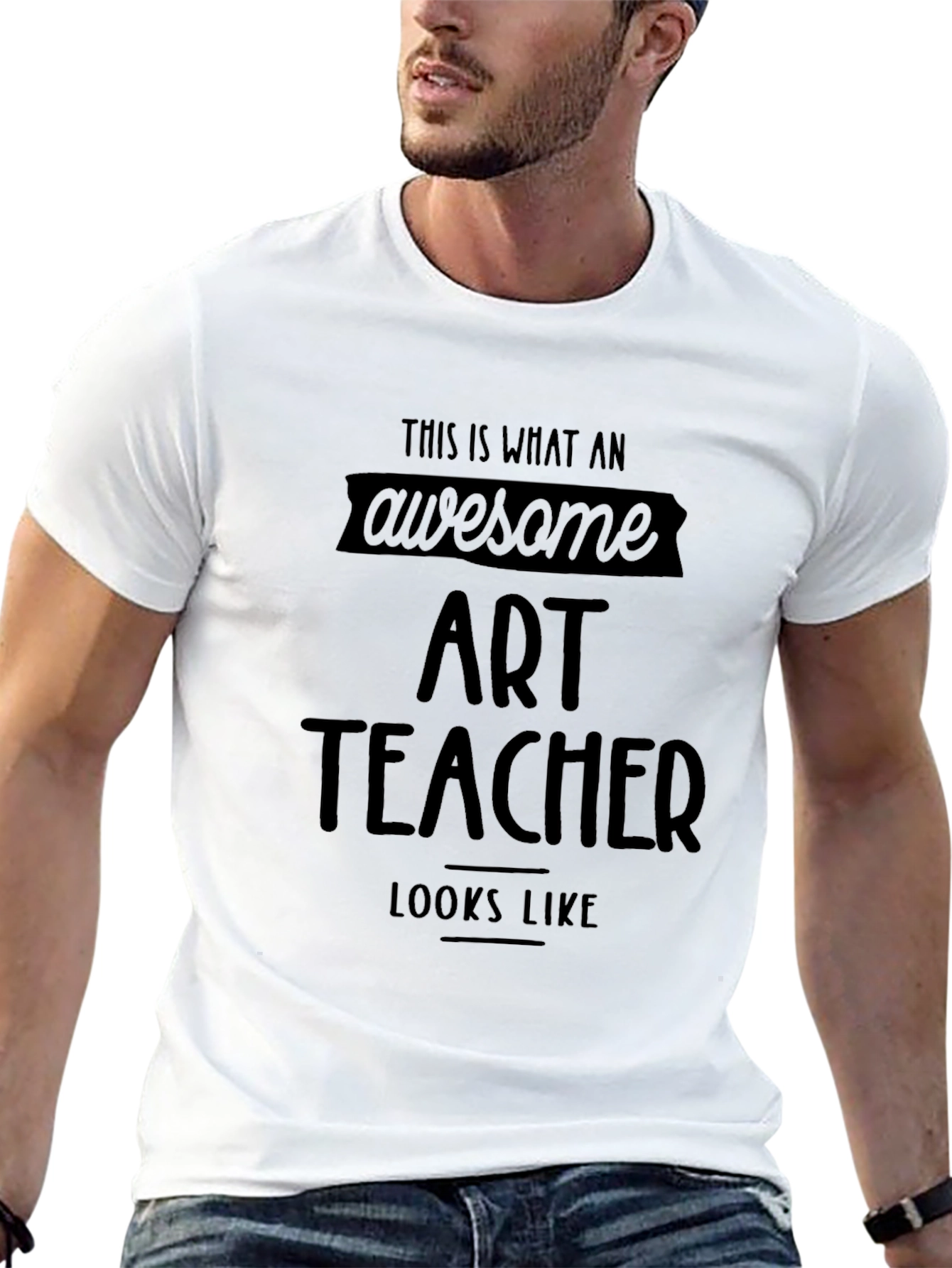Awesome Art Teacher Black T-Shirt