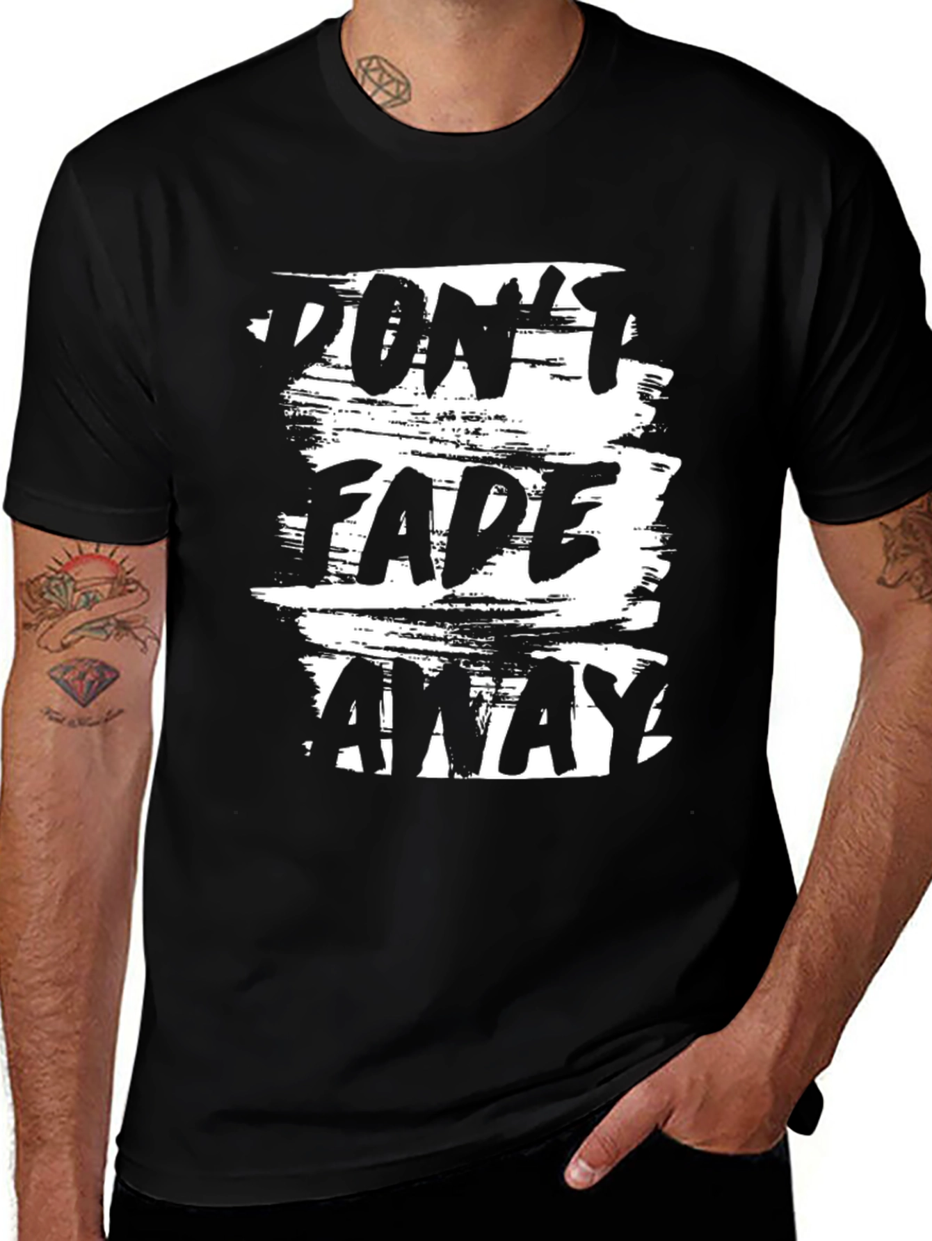 Dont Fade Away Graphic Tee - Mens Black T-Shirt