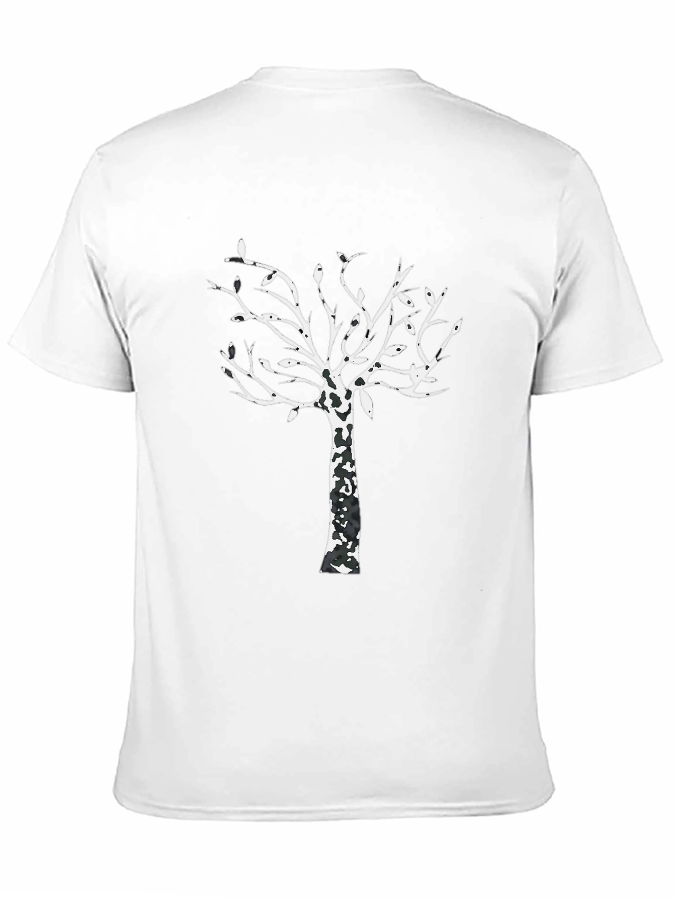 Unique Tree Graphic Black T-Shirt