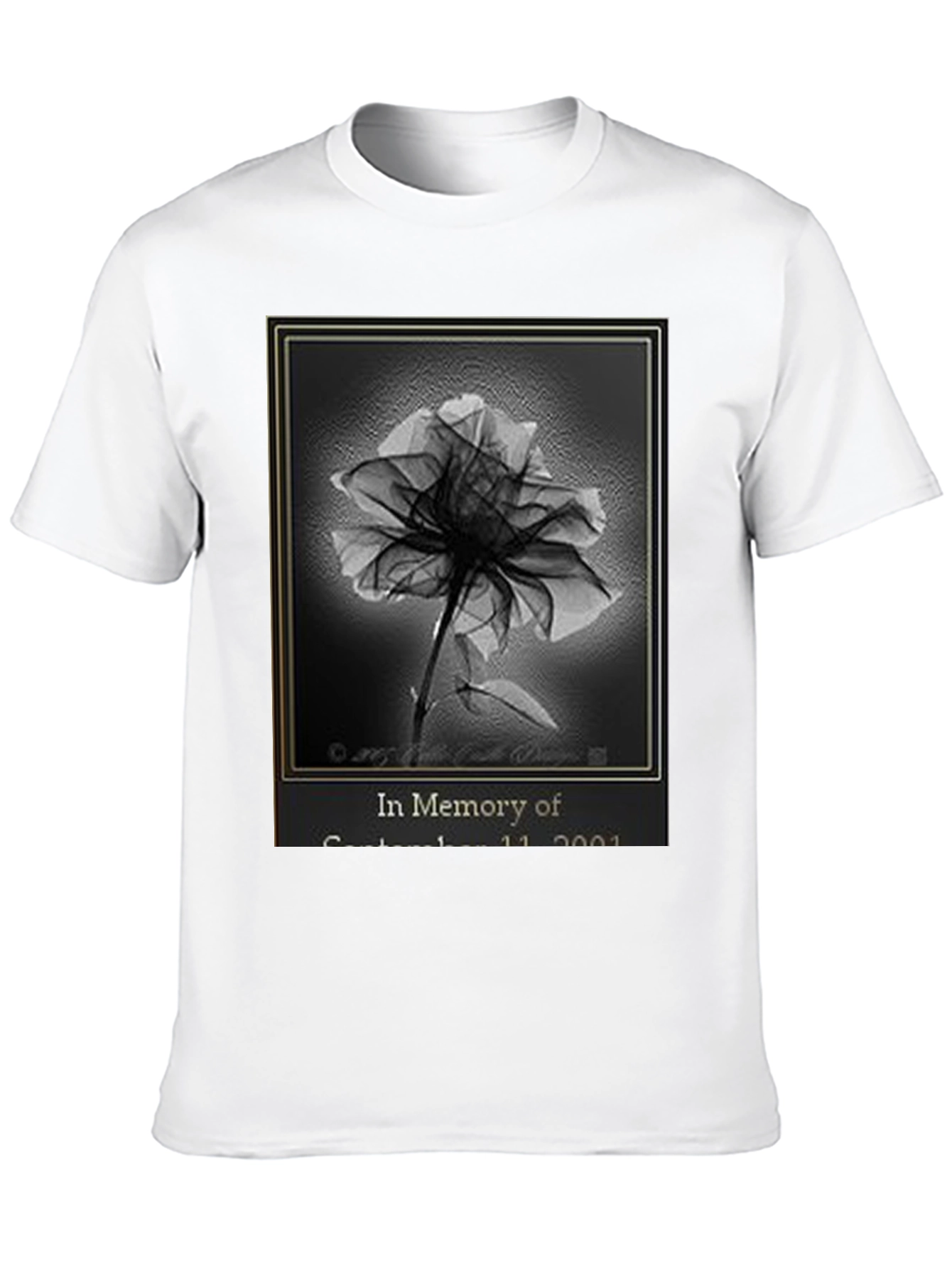 Memorial T-Shirt - 9/11 Rose Design