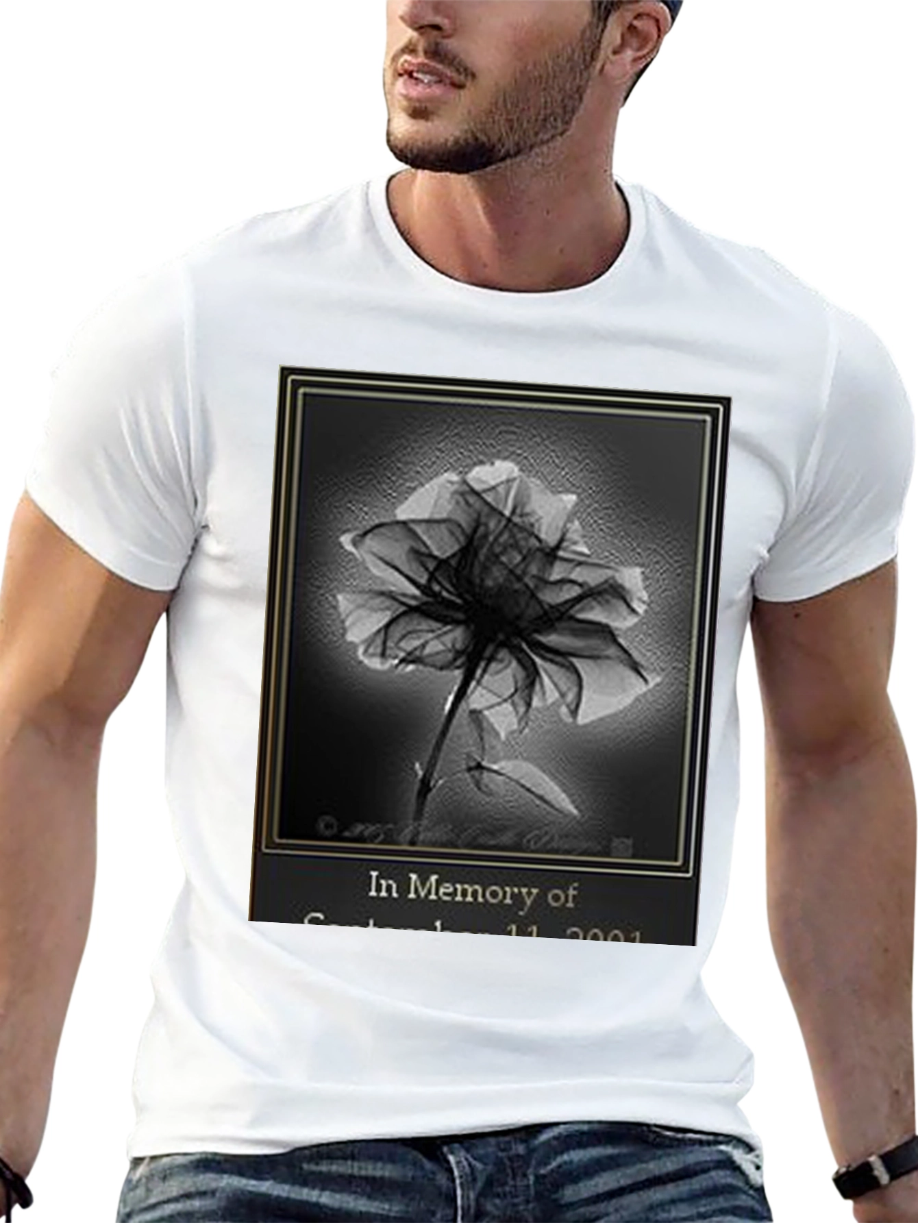 Memorial T-Shirt - 9/11 Rose Design