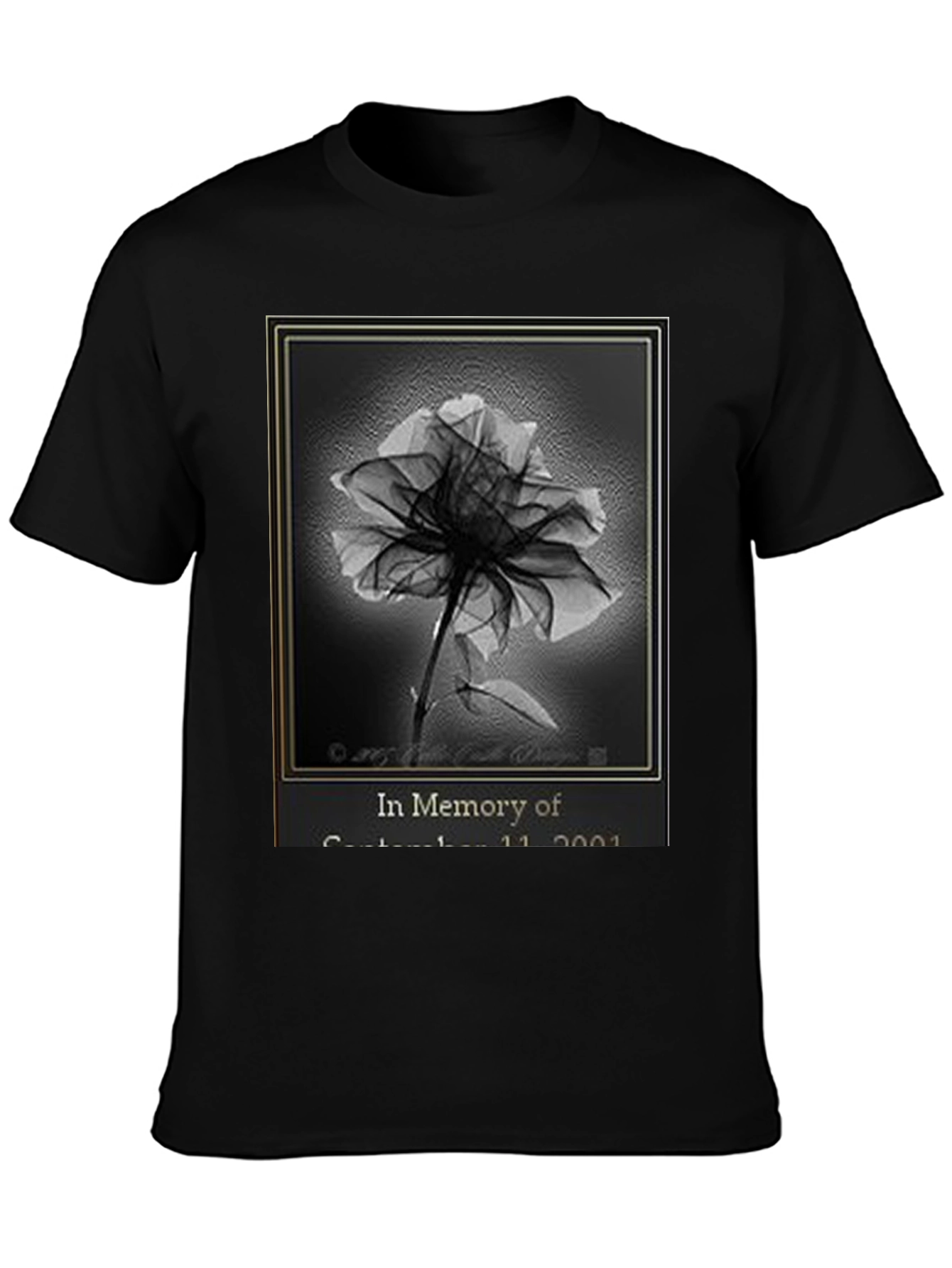 Memorial T-Shirt - 9/11 Rose Design