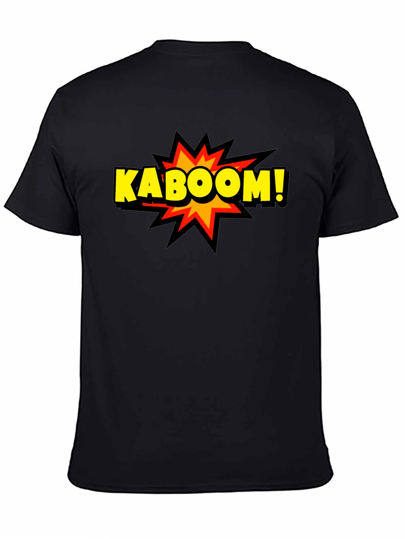 Kaboom! Graphic Print Black T-Shirt