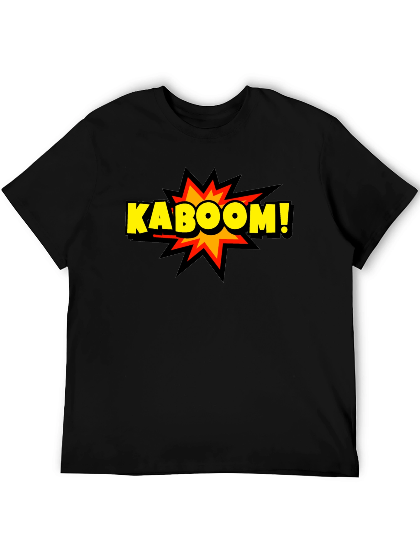 Kaboom! Graphic Print Black T-Shirt