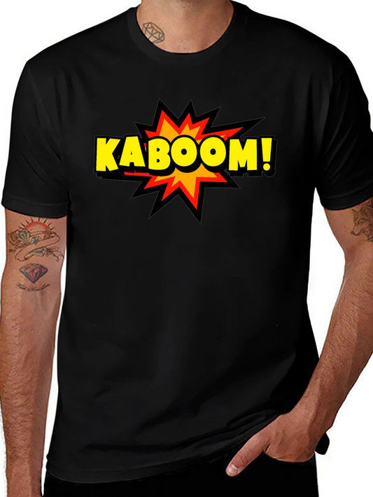 Kaboom! Graphic Print Black T-Shirt