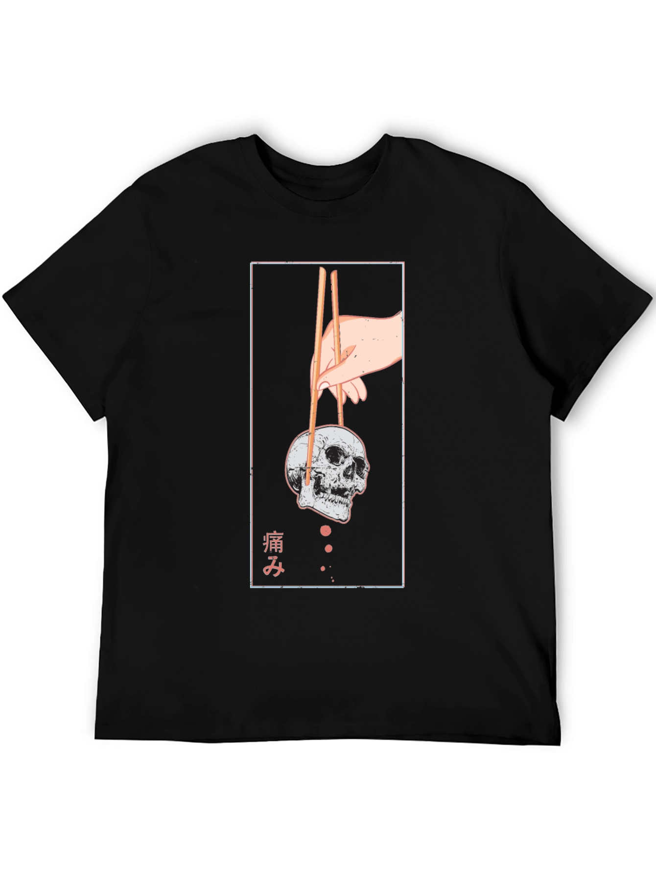 Skull Chopsticks Graphic Tee - Unique Design