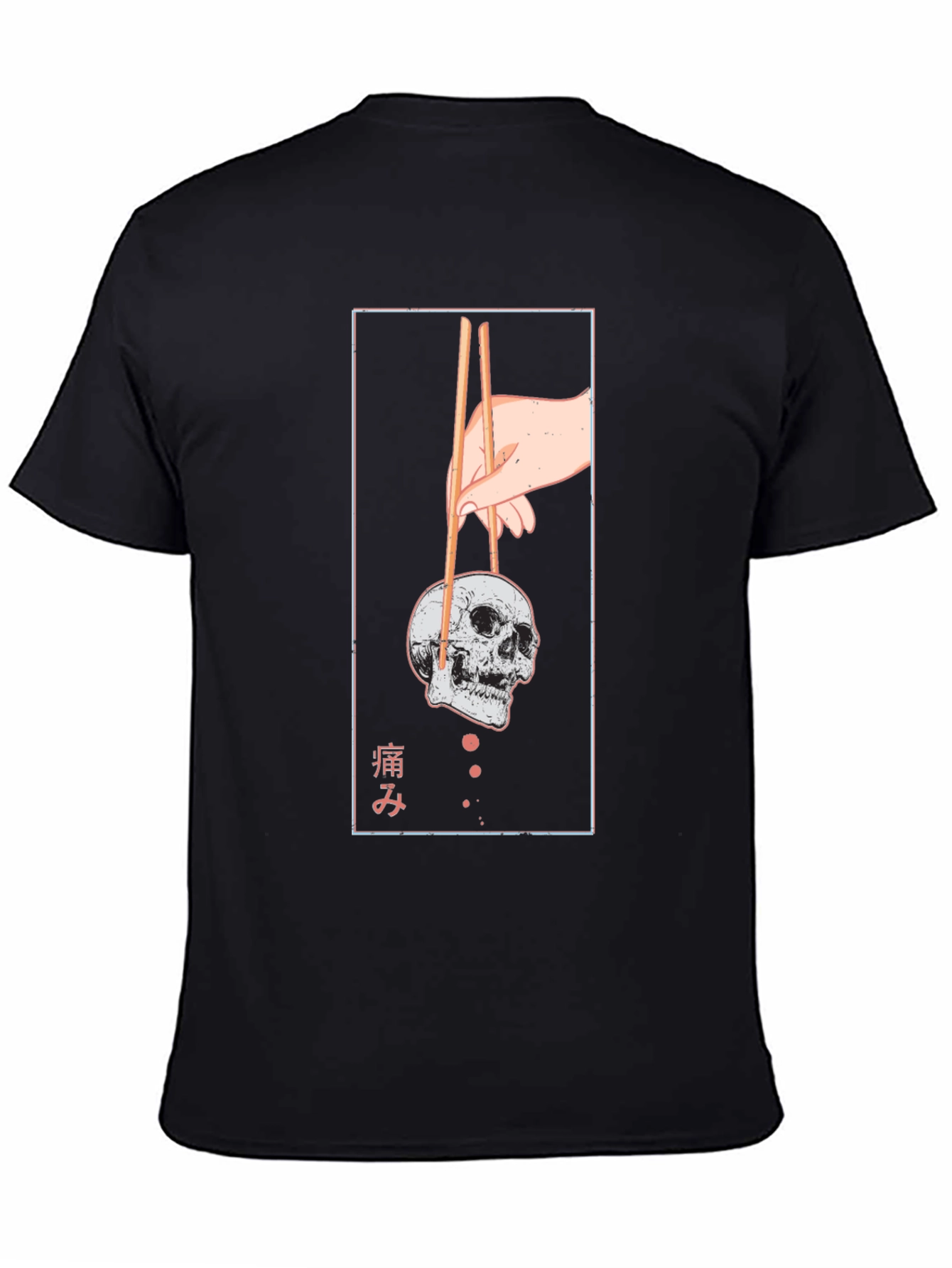 Skull Chopsticks Graphic Tee - Unique Design