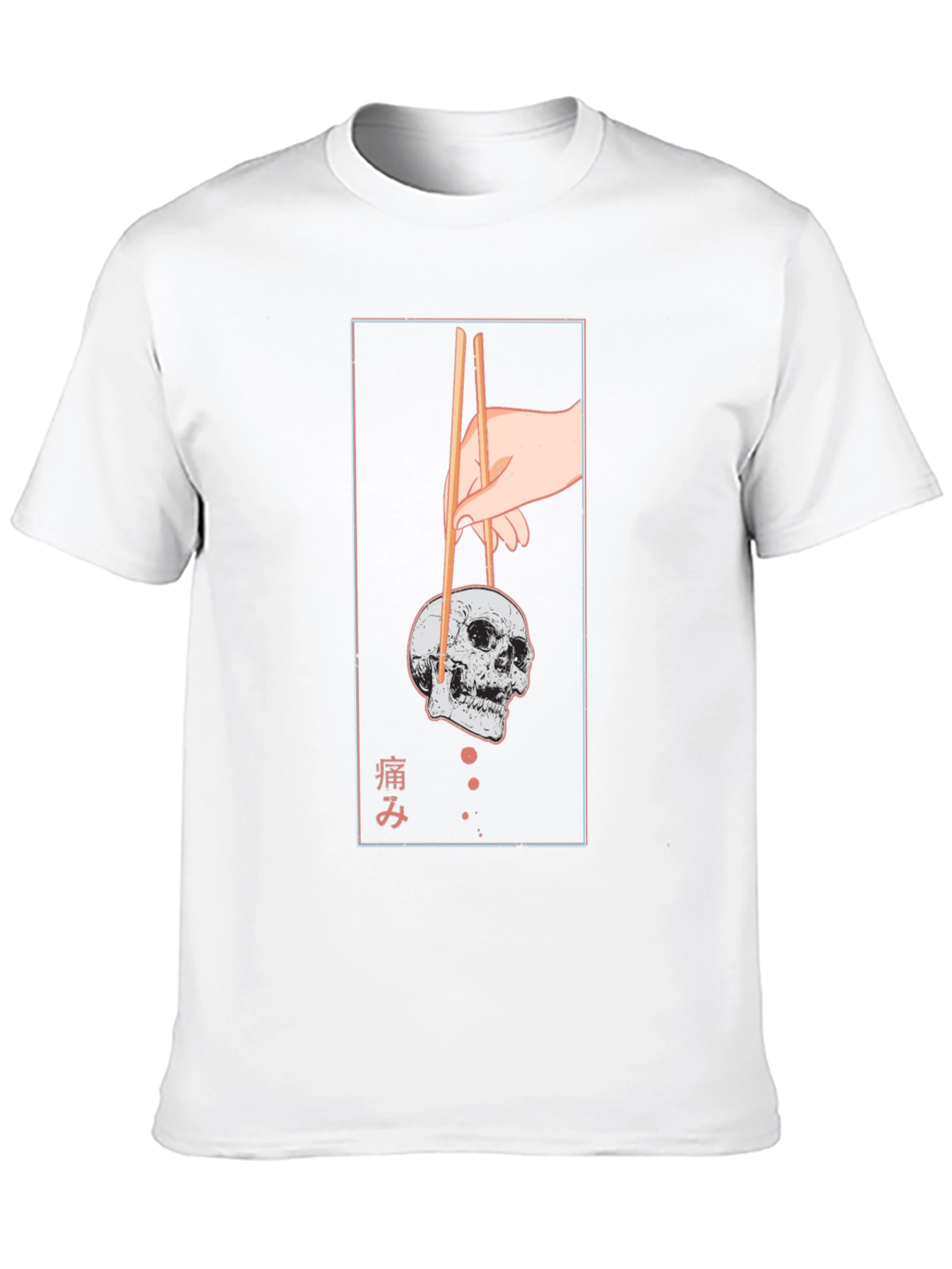 Skull Chopsticks Graphic Tee - Unique Design