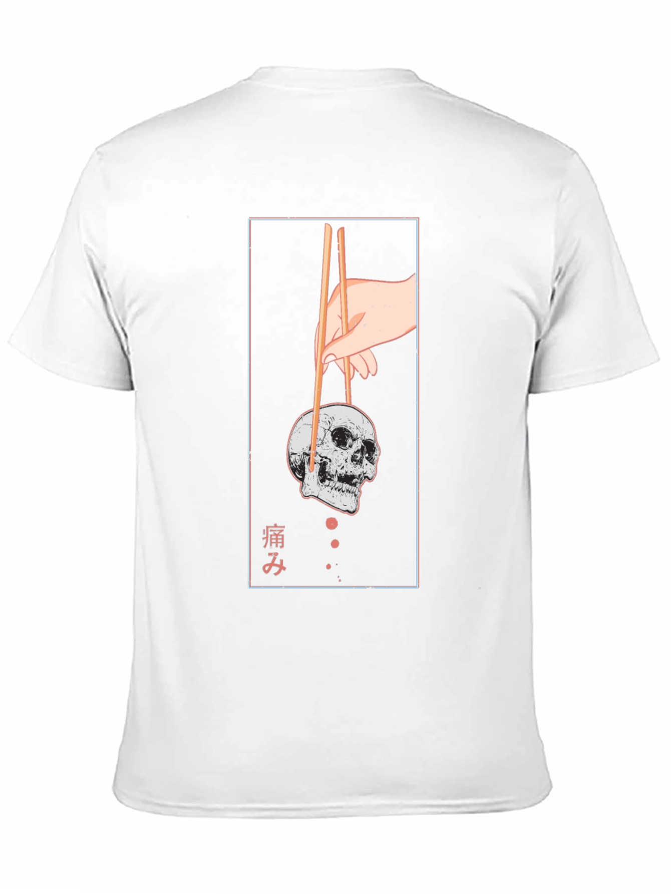 Skull Chopsticks Graphic Tee - Unique Design