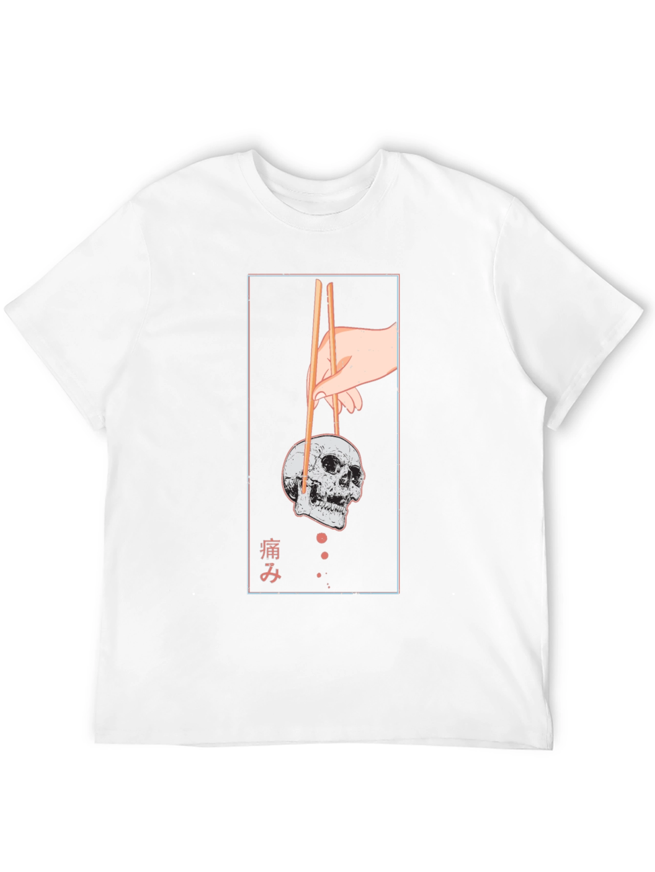 Skull Chopsticks Graphic Tee - Unique Design