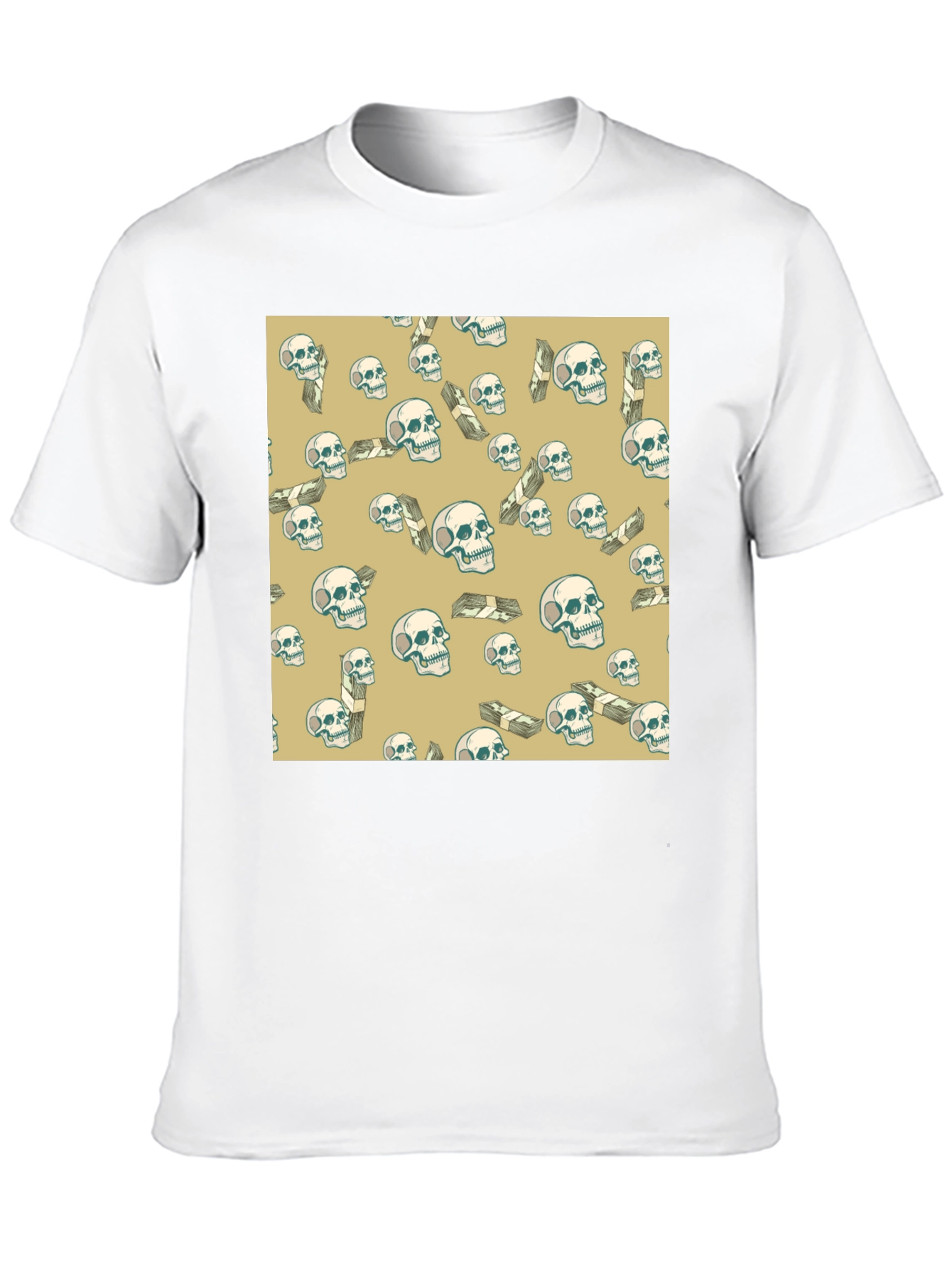 Skull & Money T-Shirt - Mens Graphic Tee