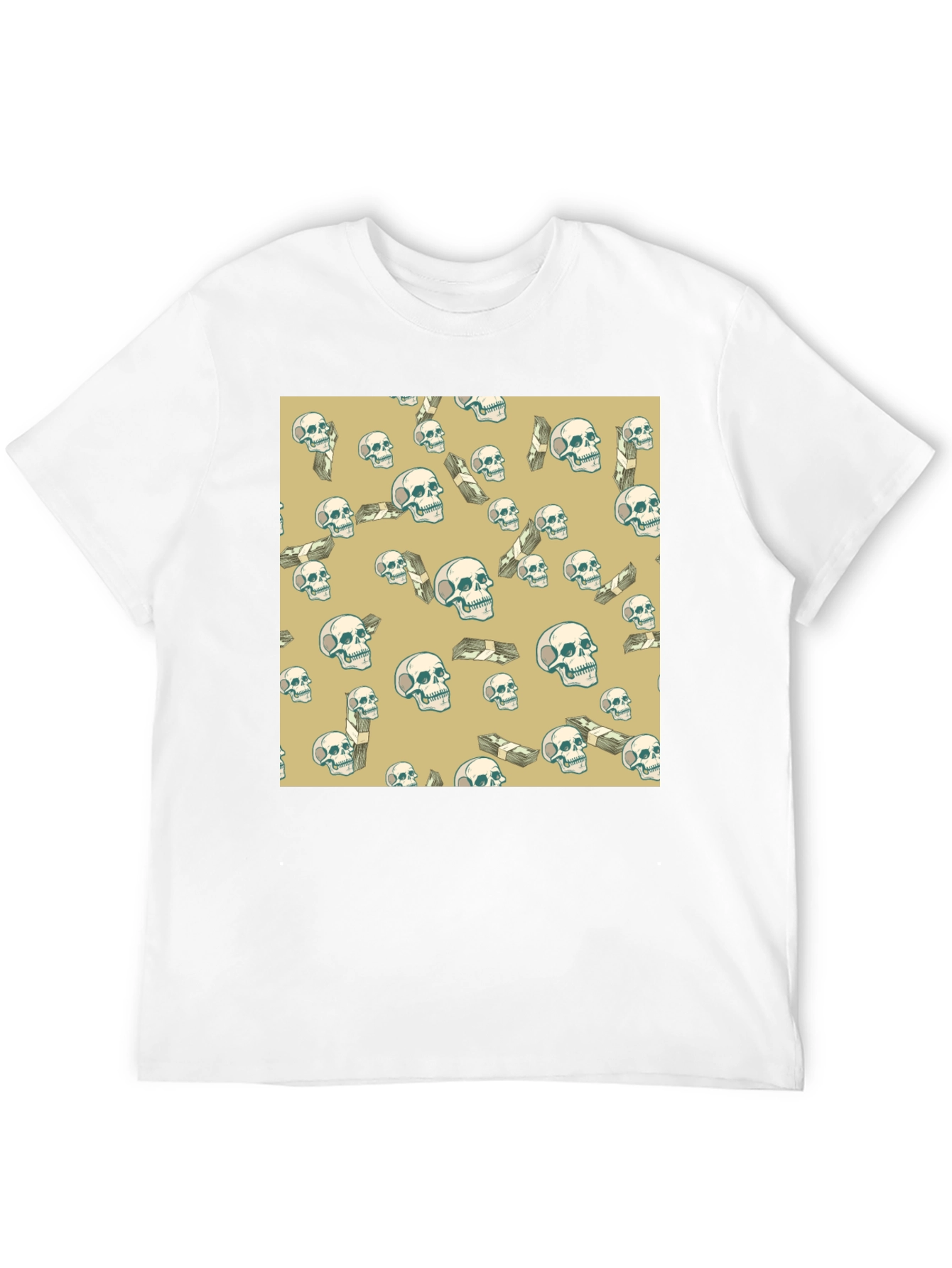 Skull & Money T-Shirt - Mens Graphic Tee