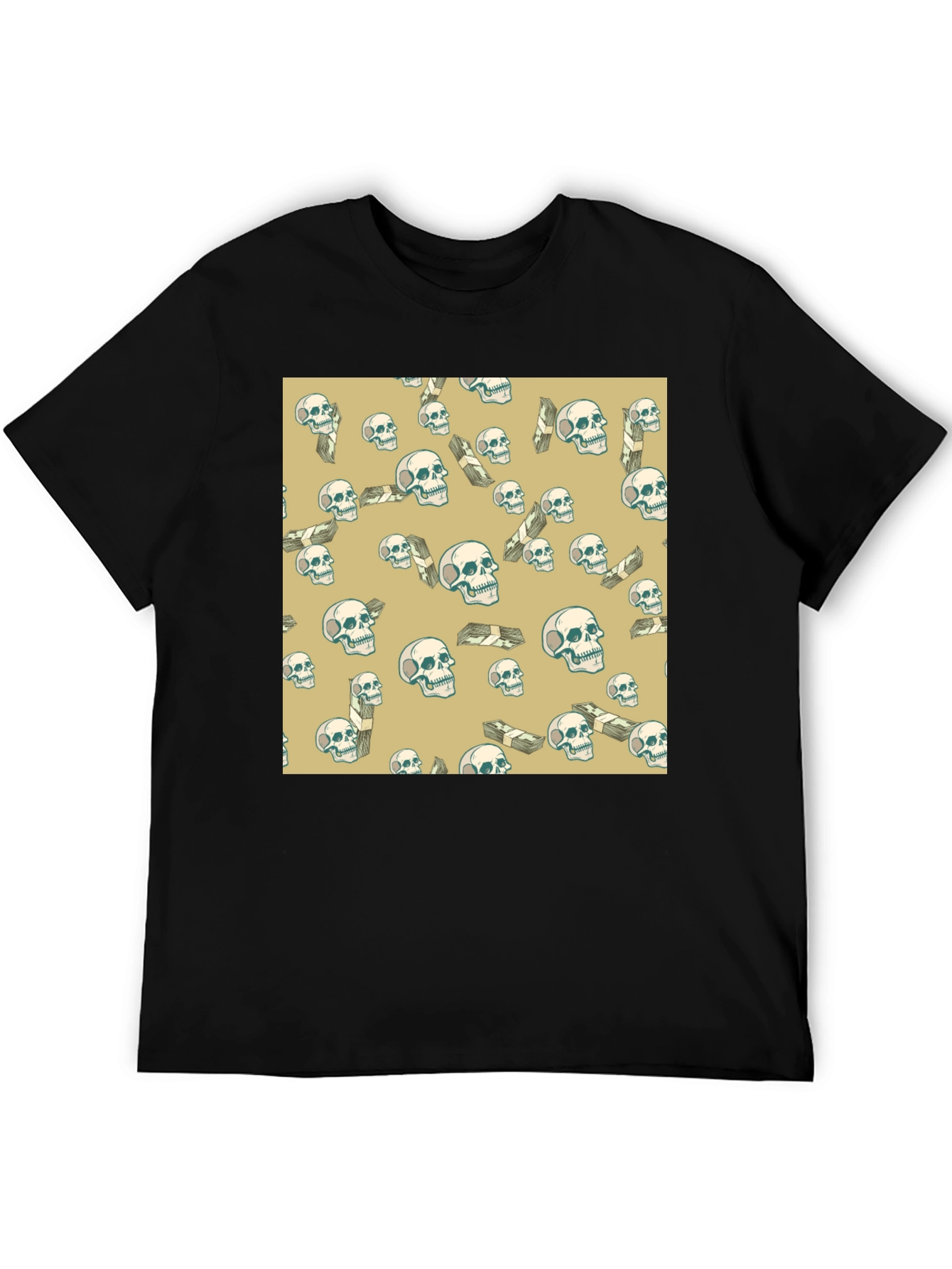 Skull & Money T-Shirt - Mens Graphic Tee