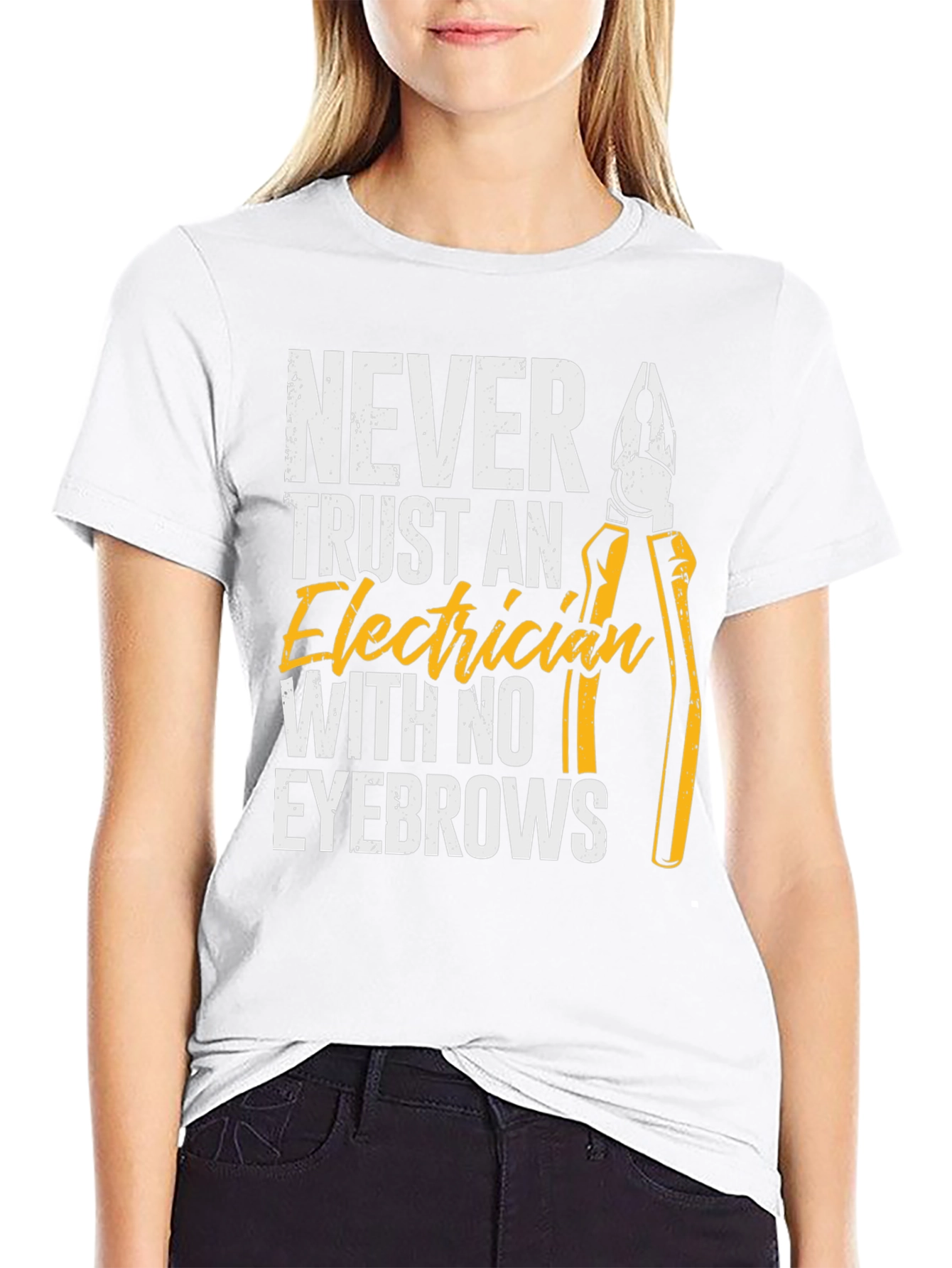Never Trust An Electrician Funny T-Shirt