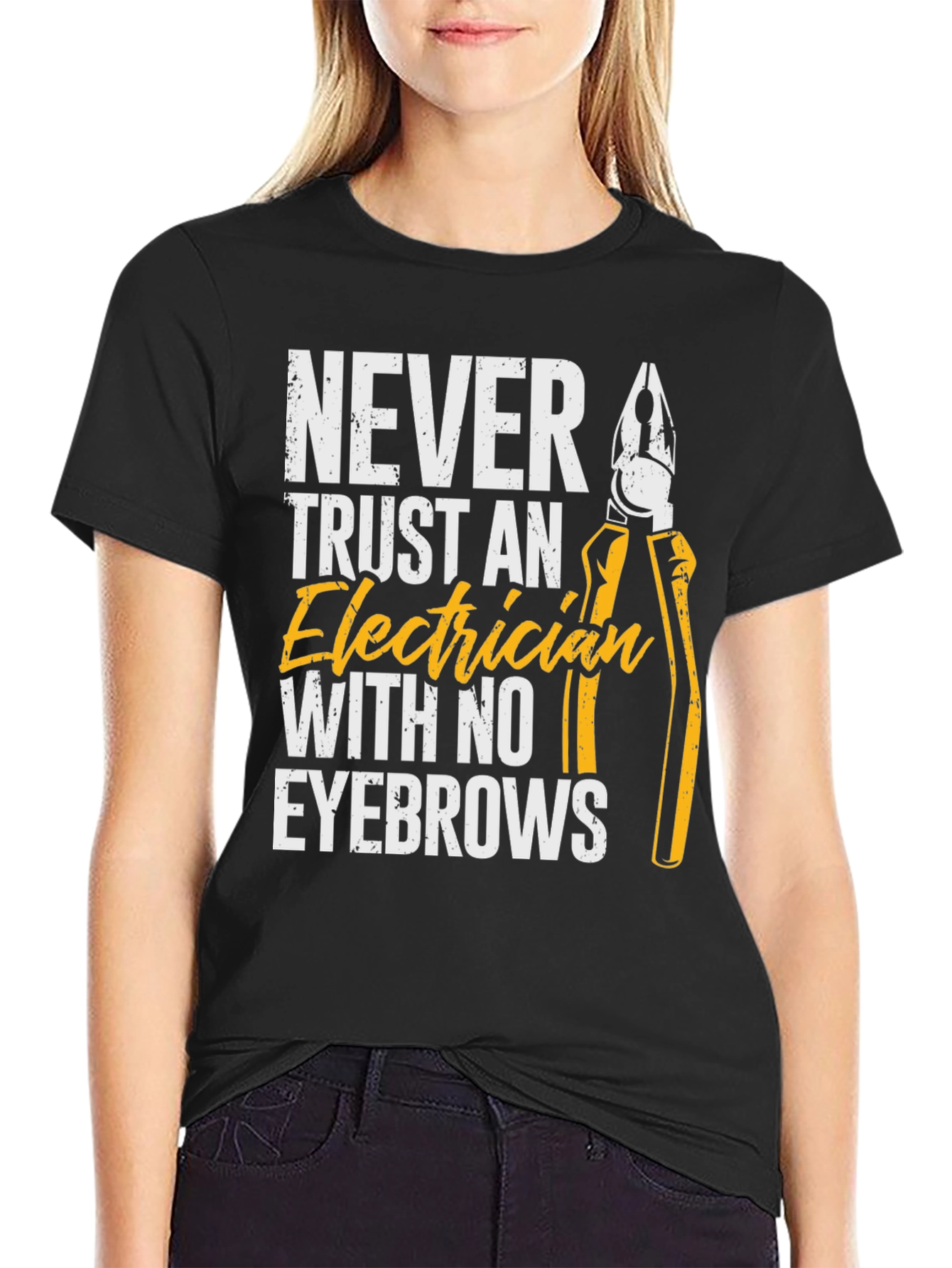 Never Trust An Electrician Funny T-Shirt