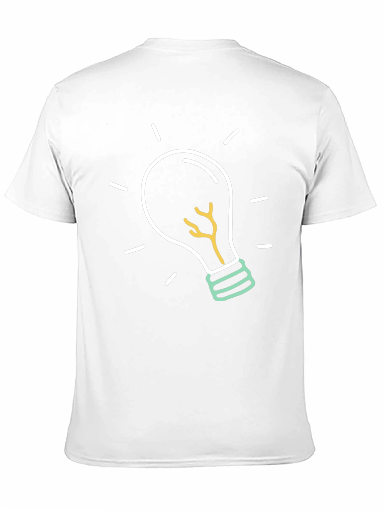 Idea Light Bulb Graphic Tee - Black Cotton T-Shirt