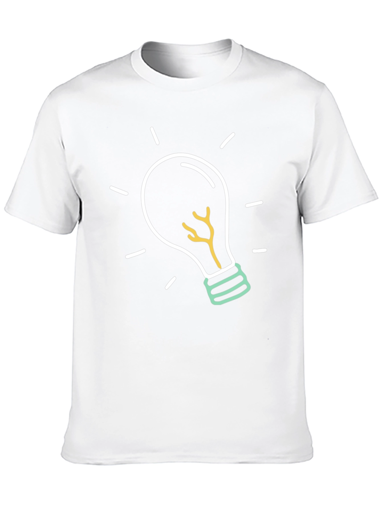 Idea Light Bulb Graphic Tee - Black Cotton T-Shirt
