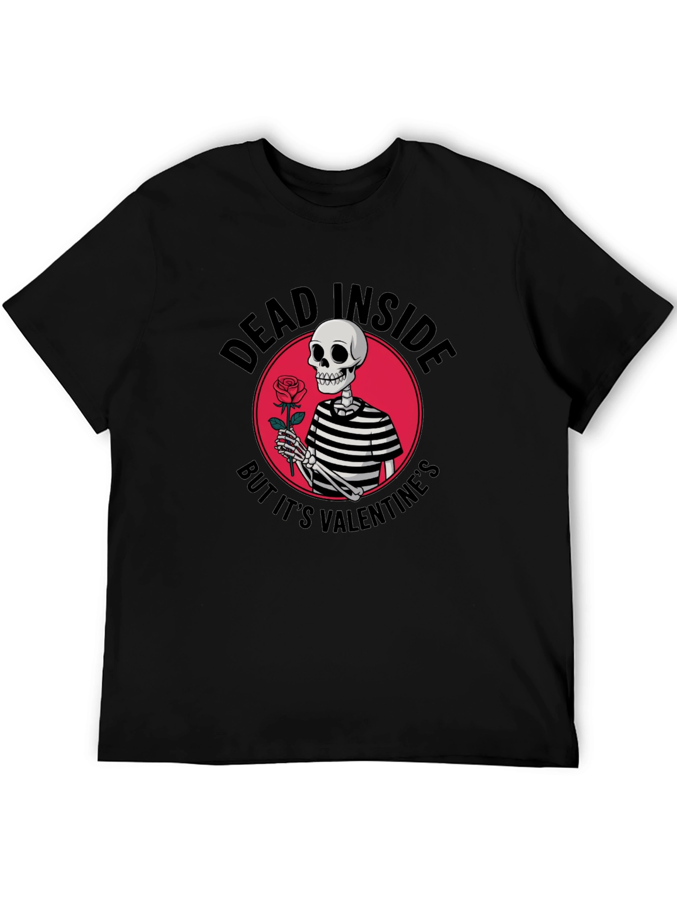 Dead Inside Valentines Day Skeleton T-Shirt