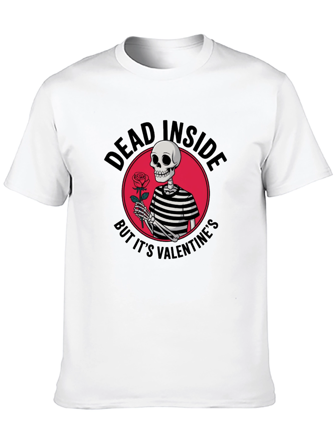 Dead Inside Valentines Day Skeleton T-Shirt