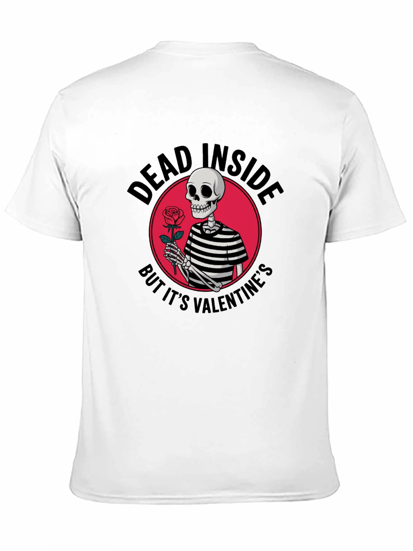 Dead Inside Valentines Day Skeleton T-Shirt