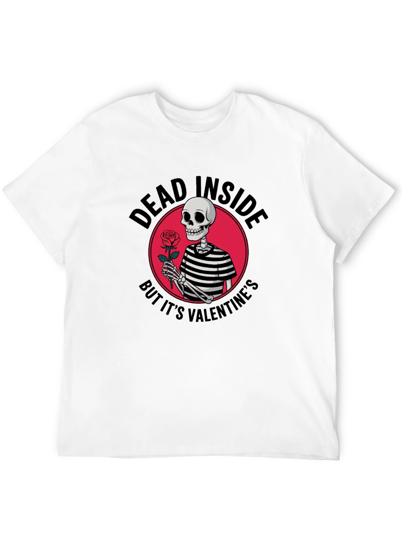 Dead Inside Valentines Day Skeleton T-Shirt