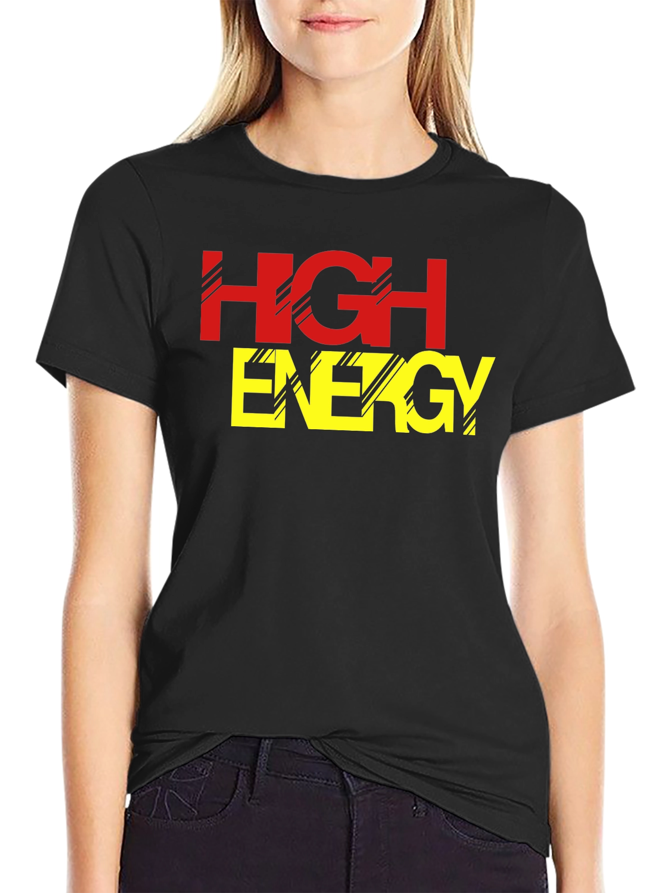 High Energy Black Graphic Tee