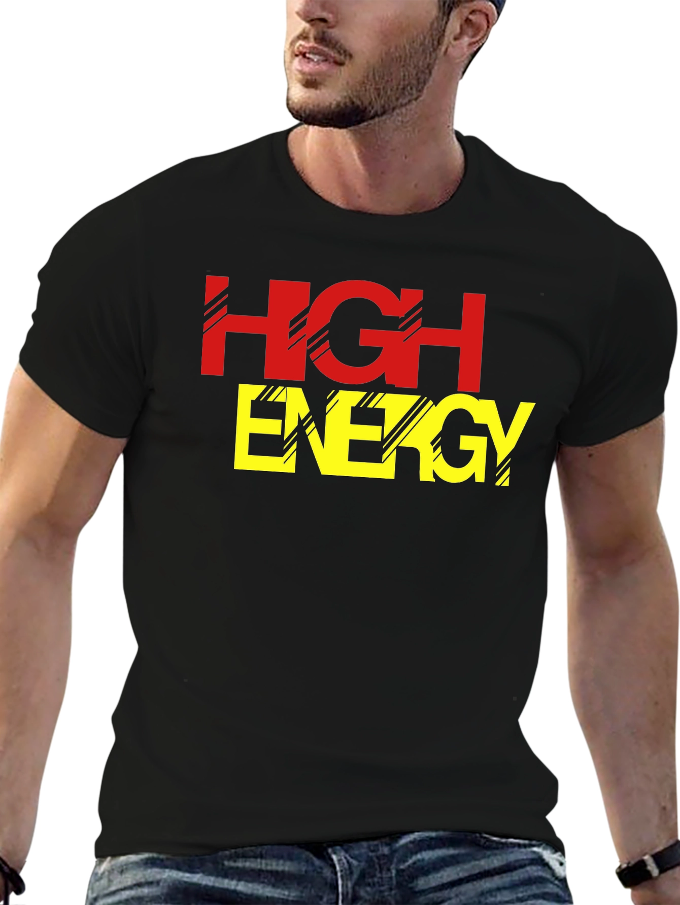 High Energy Black Graphic Tee