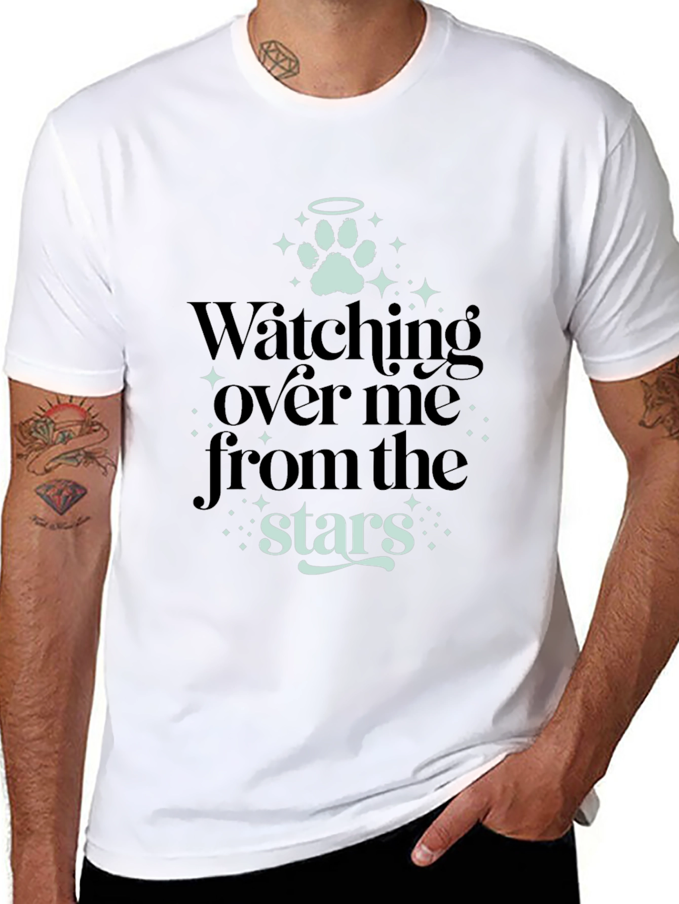 Watching Over Me Pet Memorial T-Shirt