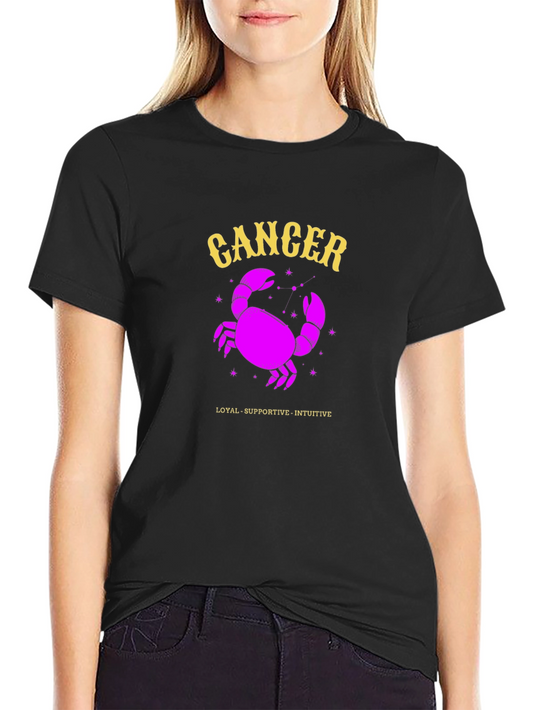 Cancer Zodiac Sign T-Shirt - Loyal Supportive Intuitive