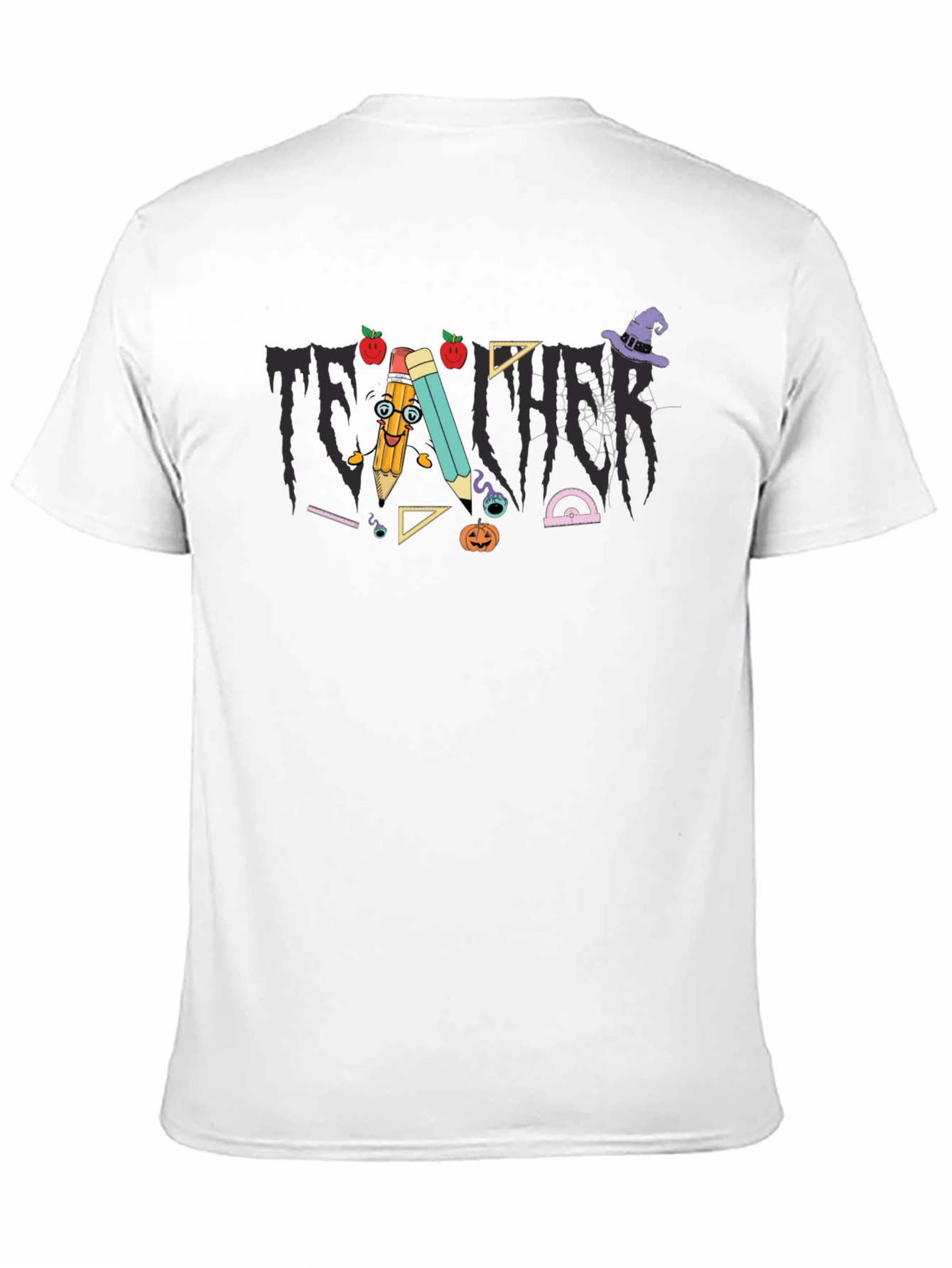 Teacher Halloween Themed Black T-Shirt