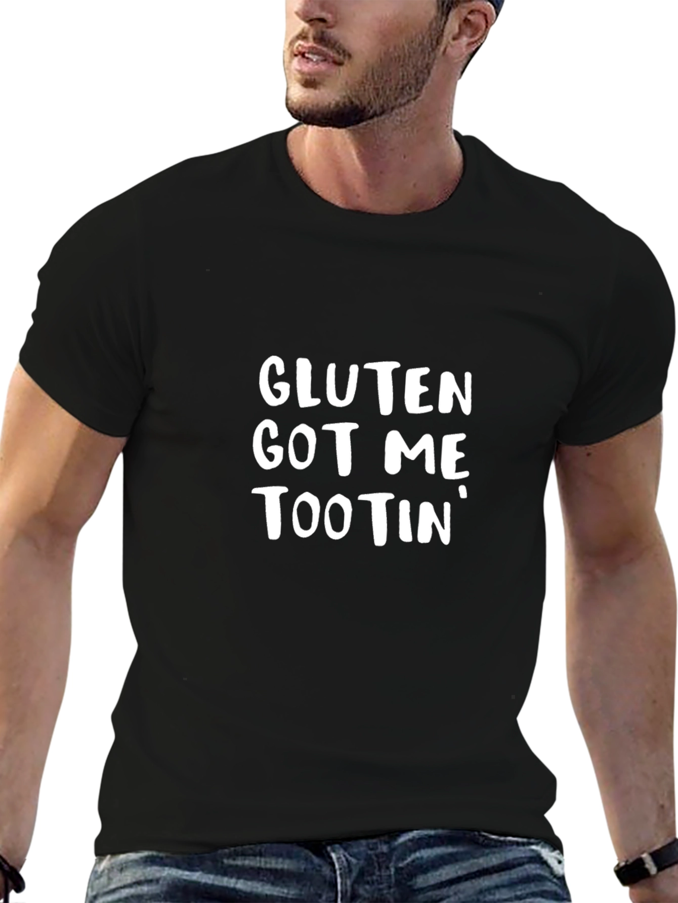 Gluten Got Me Tootin Graphic Tee - Funny T-Shirt