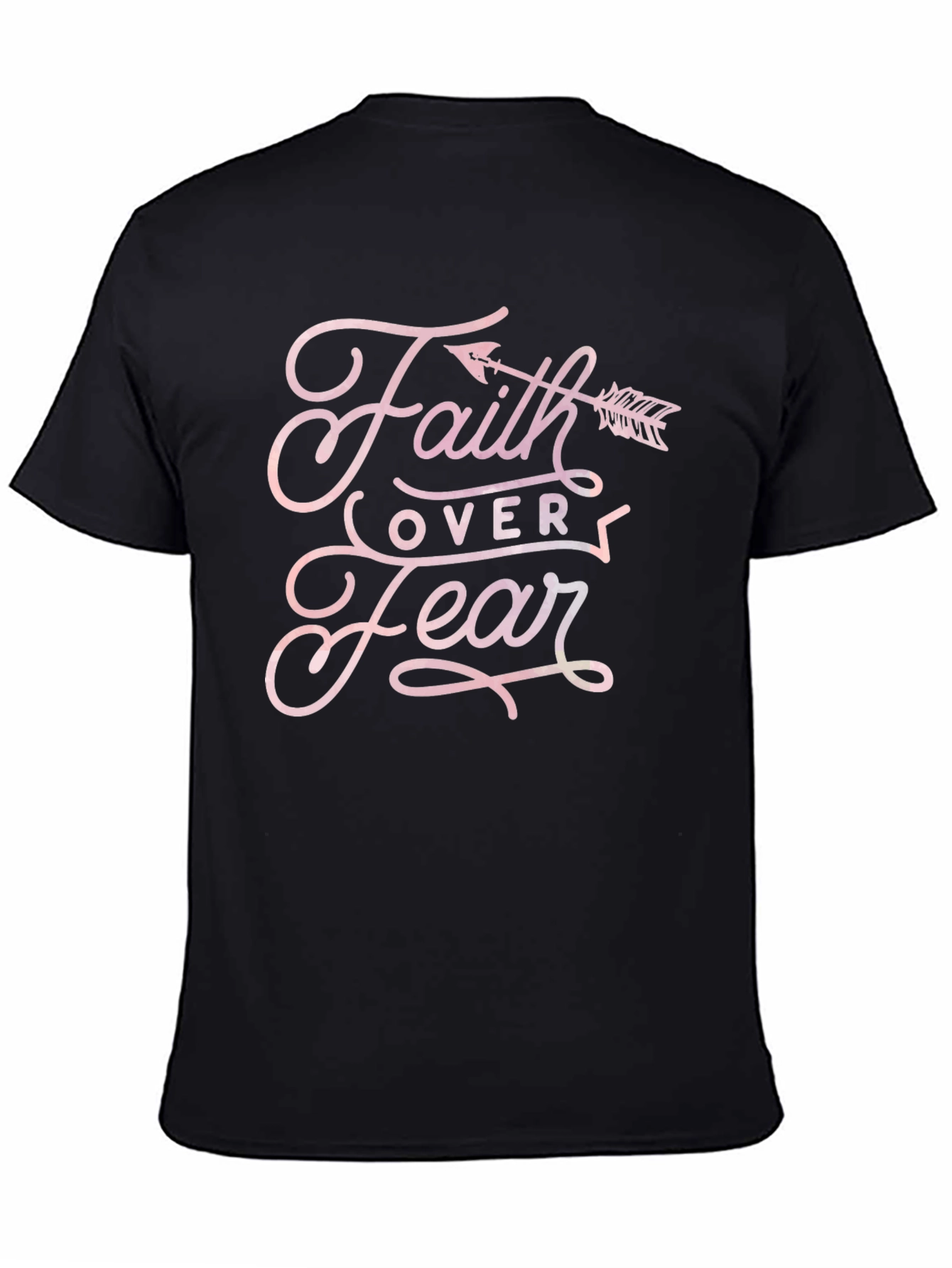 Faith Over Fear Arrow T-Shirt - Black