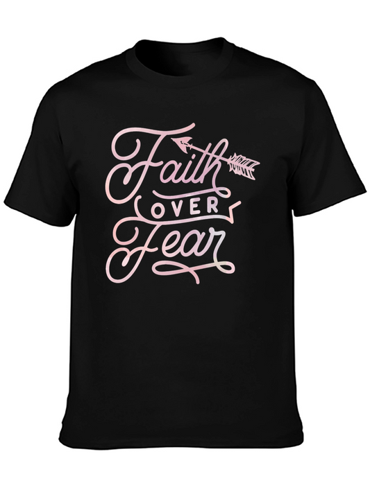 Faith Over Fear Arrow T-Shirt - Black