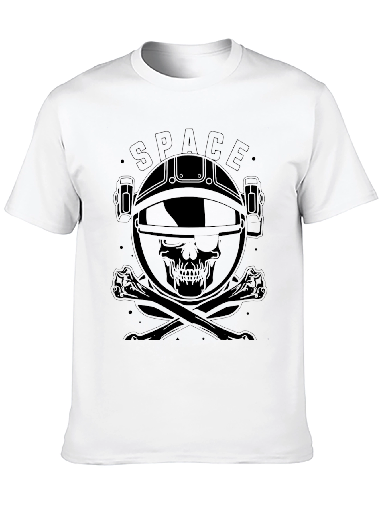 Space Skull Black T-Shirt - Astronaut Graphic Tee
