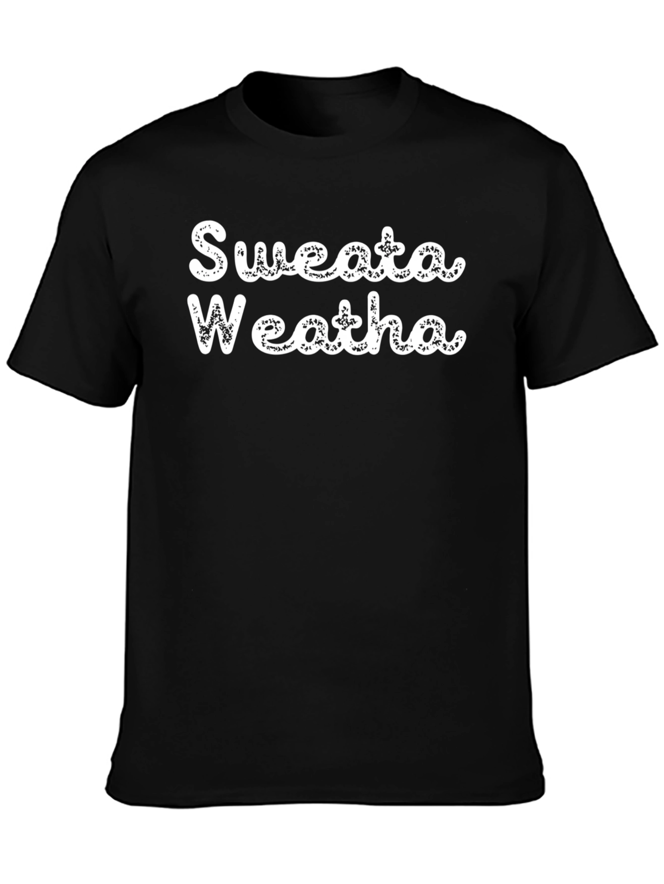 Sweata Weatha Black Cotton T-Shirt