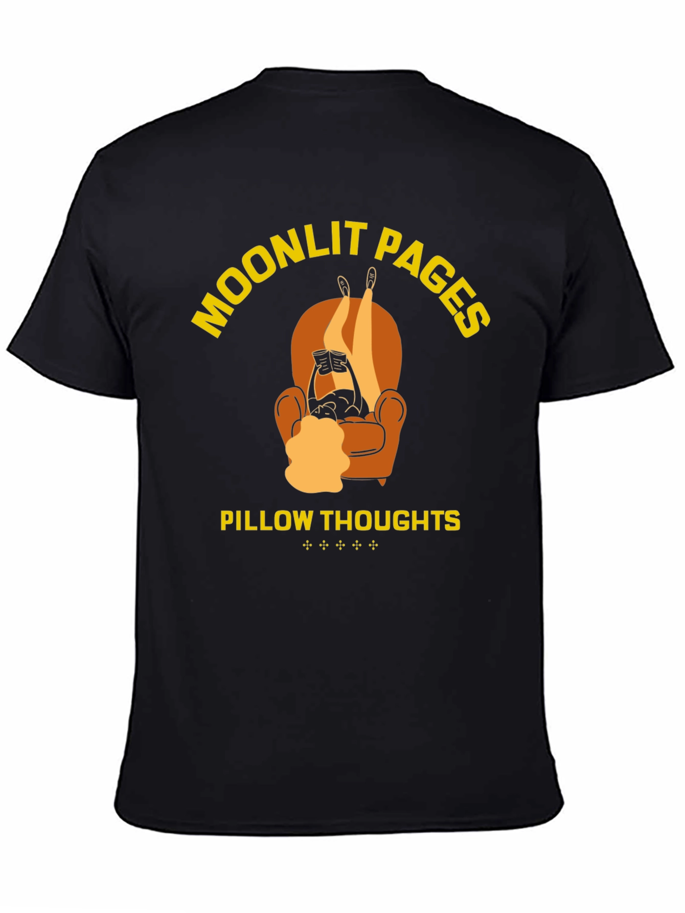 Moonlit Pages Pillow Thoughts Graphic T-Shirt