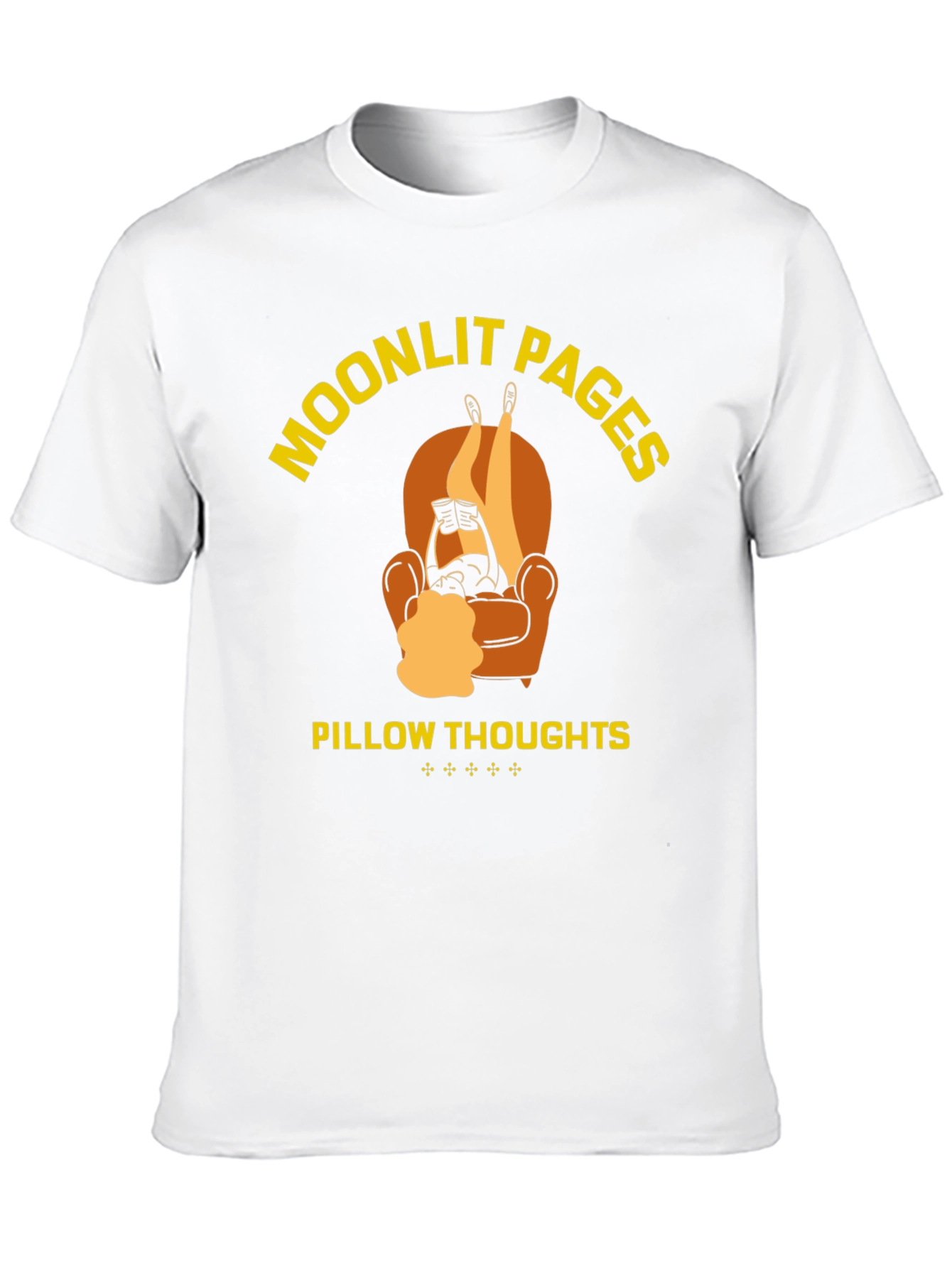 Moonlit Pages Pillow Thoughts Graphic T-Shirt