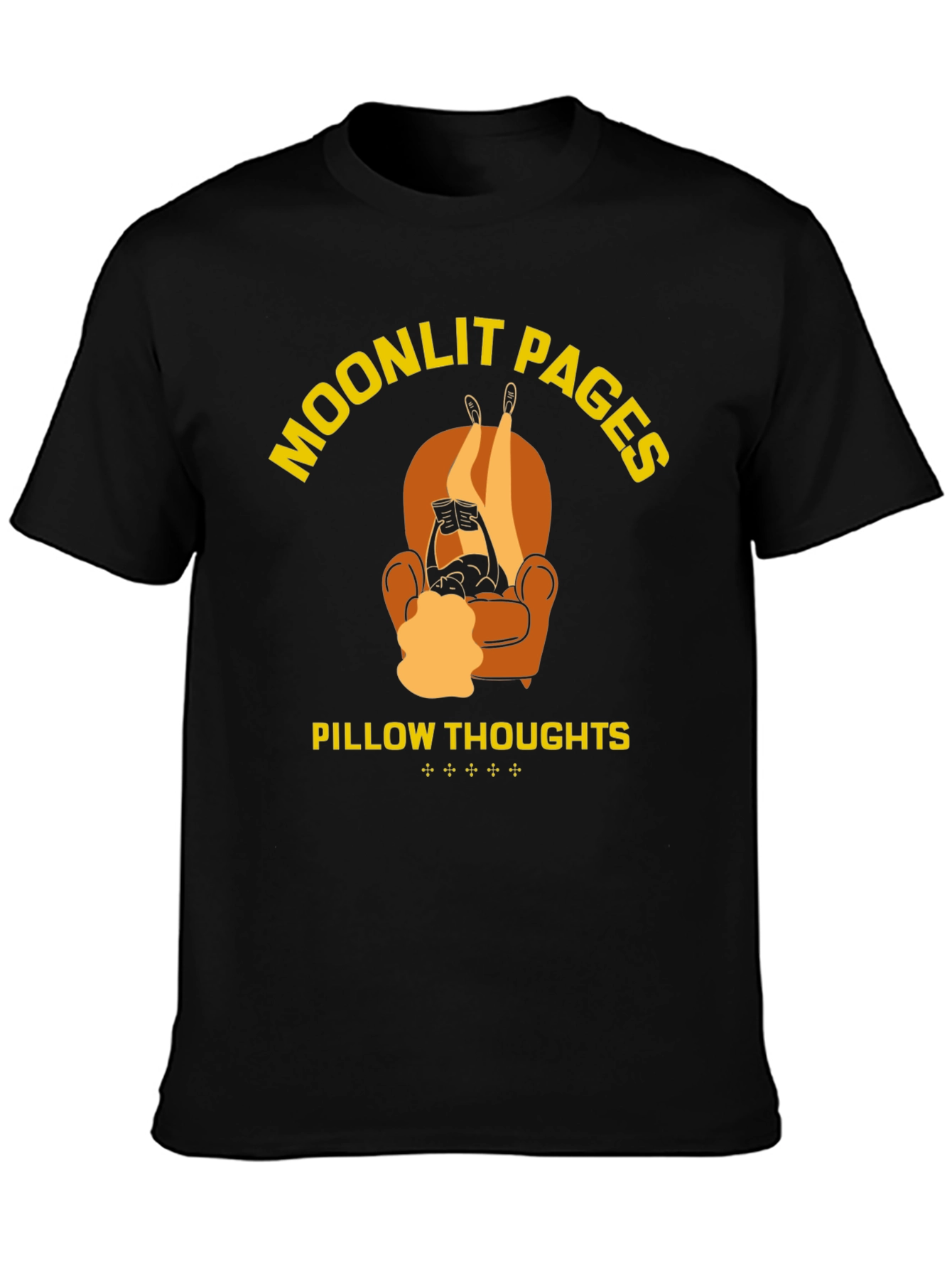 Moonlit Pages Pillow Thoughts Graphic T-Shirt